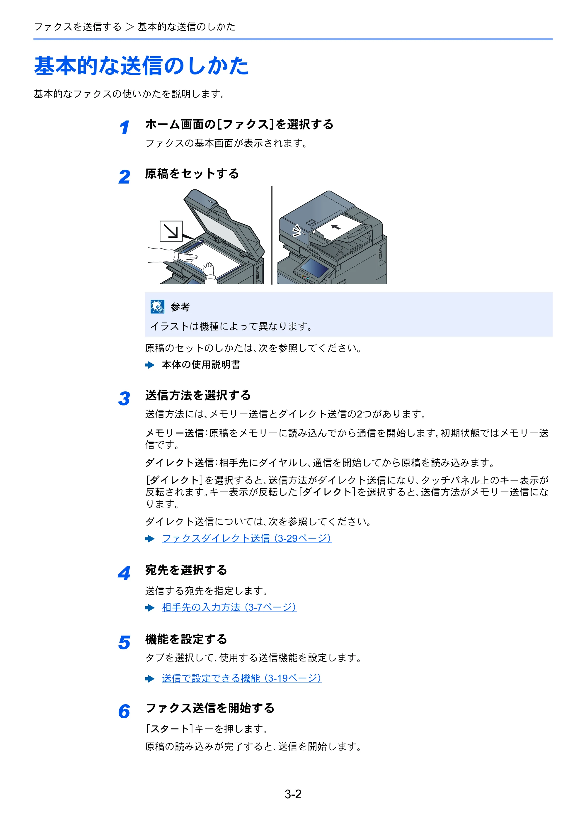 京セラ TASKalfa 2552ci / TASKalfa 3252ci / TASKalfa 4052ci TASKalfa 6002i/5002i/4002i FAX使用説明書 — 基本的な送信のしかた — 原本ページ — 51ページ