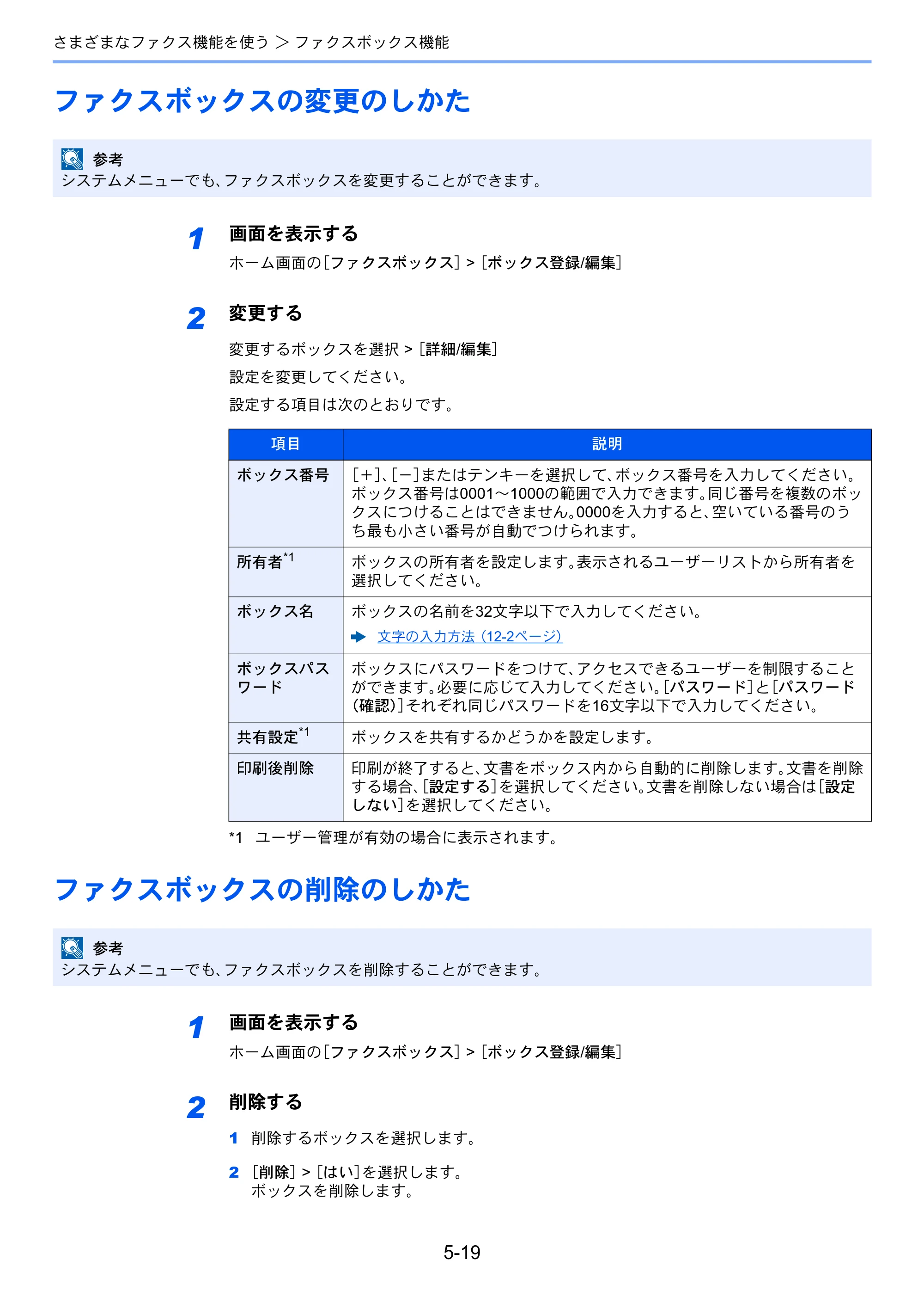 京セラ TASKalfa 2552ci / TASKalfa 3252ci / TASKalfa 4052ci TASKalfa 6002i/5002i/4002i FAX使用説明書 — ファクスボックスの変更のしかた — 原本ページ — 113ページ