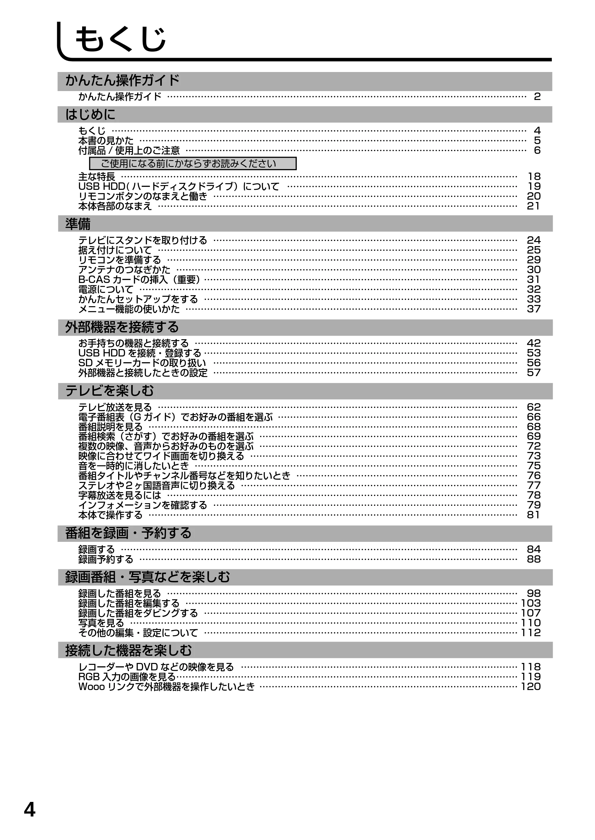 日立 L23-N2 / L50-N2 / L39-N2 取扱説明書 — はじめに — 原本ページ — 4ページ