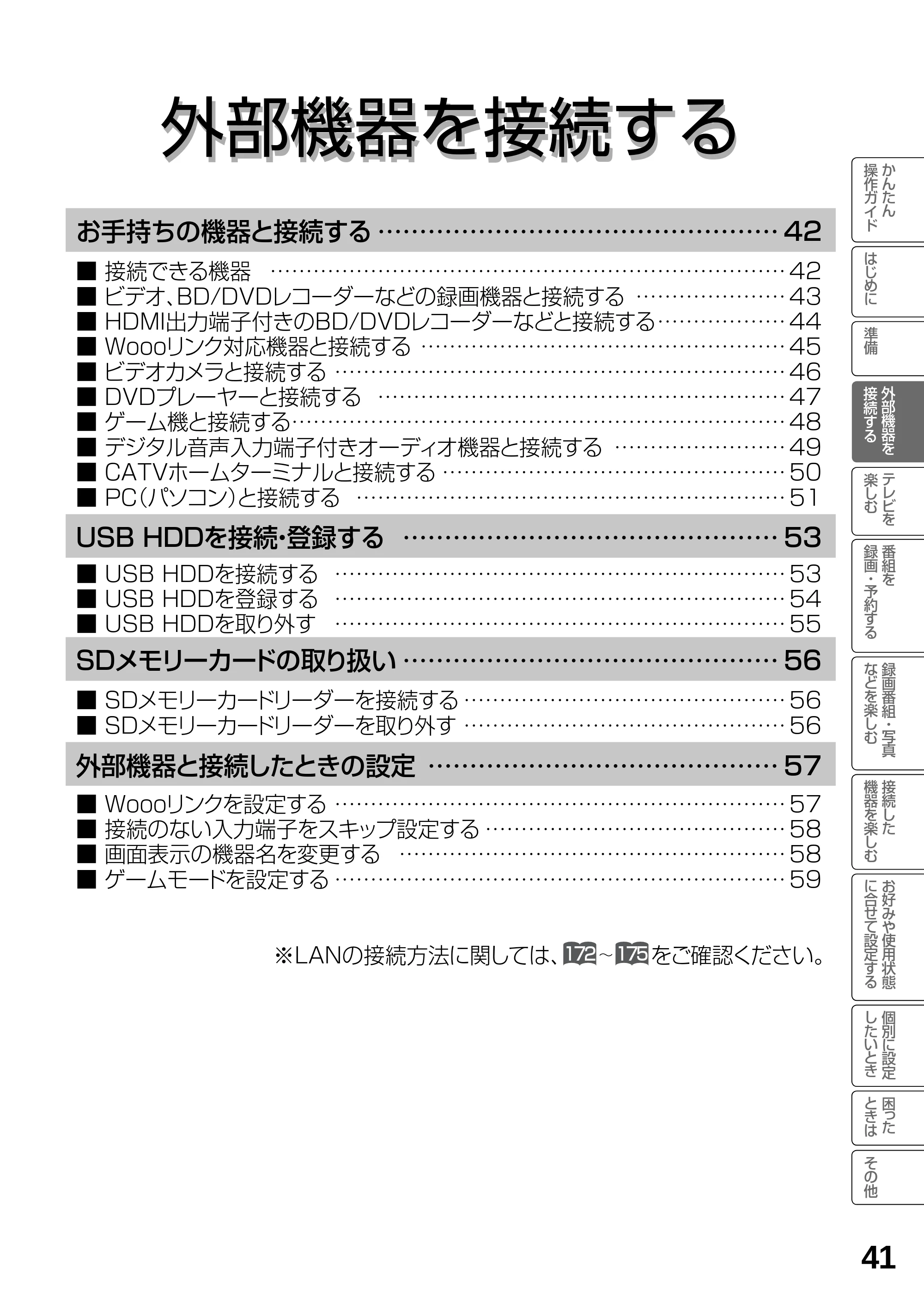 日立 L23-N2 / L50-N2 / L39-N2 取扱説明書 — 外部機器を接続する — 原本ページ — 41ページ