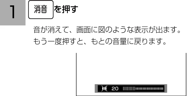 日立 L23-N2 / L50-N2 / L39-N2 取扱説明書 — 音を一時的に消したいとき — 図版 75-1 — 75ページ
