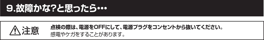 サンワサプライ 400-PSD079BK / 400-PSD079W 取扱説明書 — 9.故障かな?と思ったら・・・ — 図版 15-1 — 15ページ