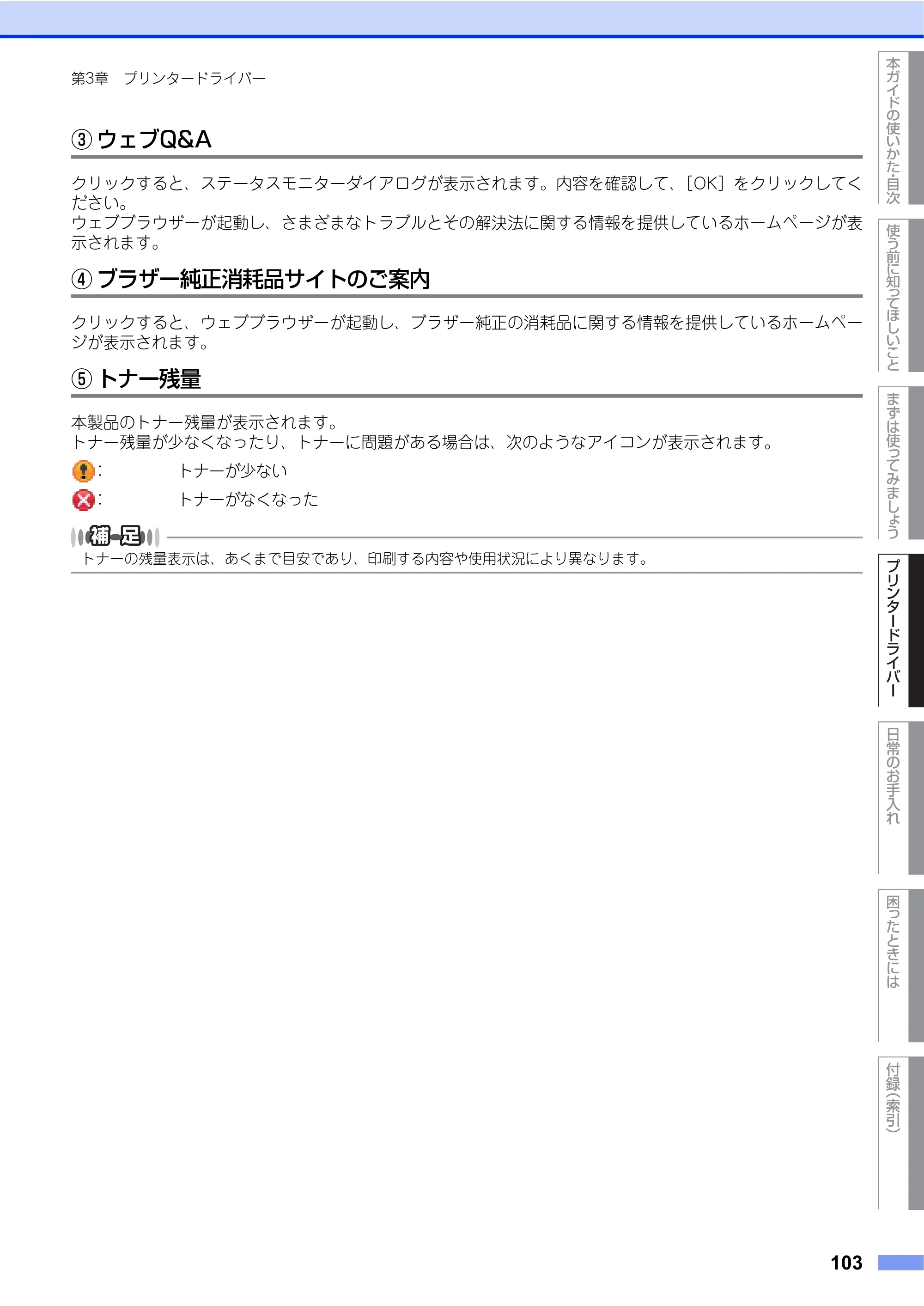 ブラザー HL-L9200CDWT ユーザーズガイド — 原本ページ — 103ページ
