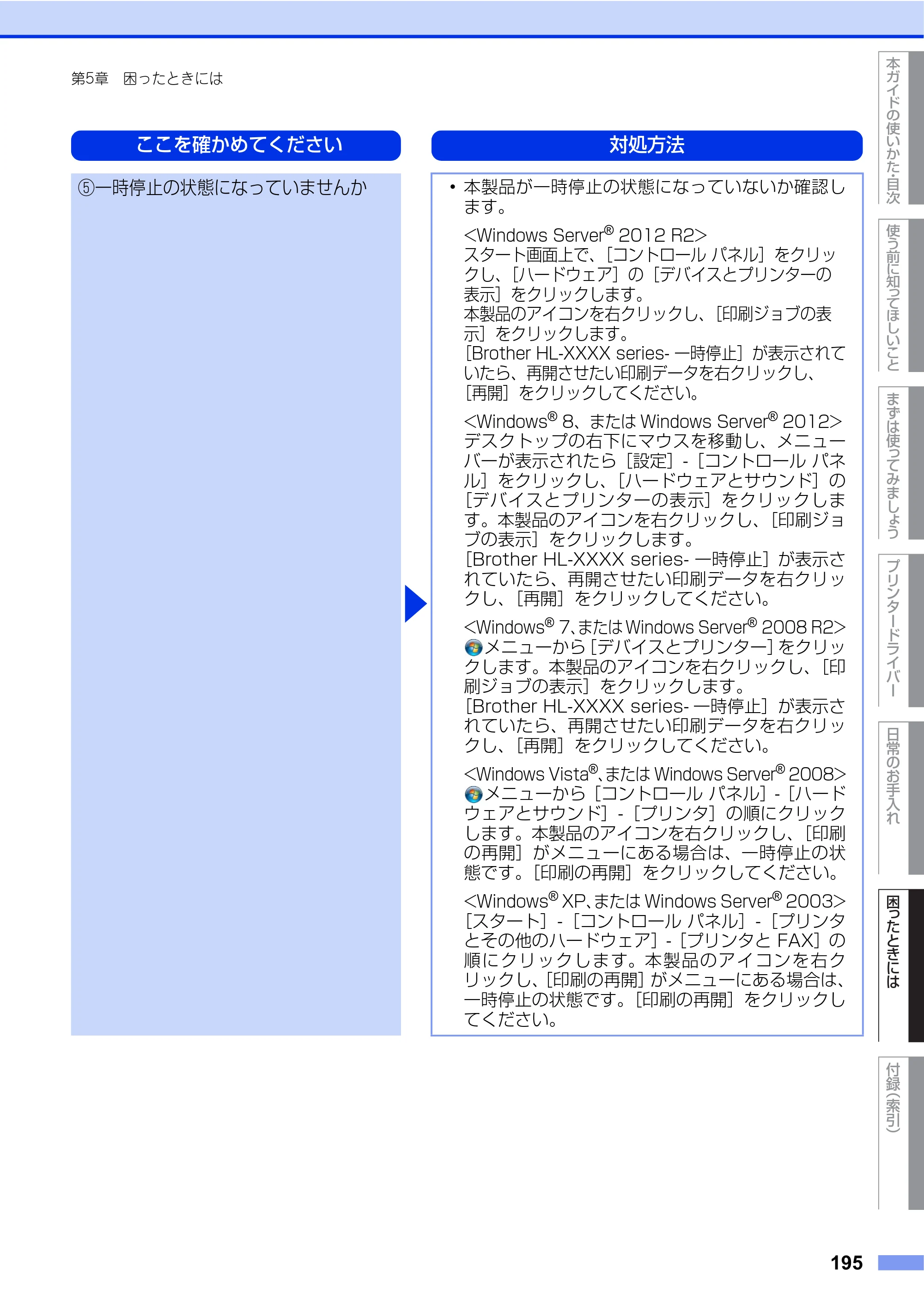 ブラザー HL-L9200CDWT ユーザーズガイド — 原本ページ — 195ページ