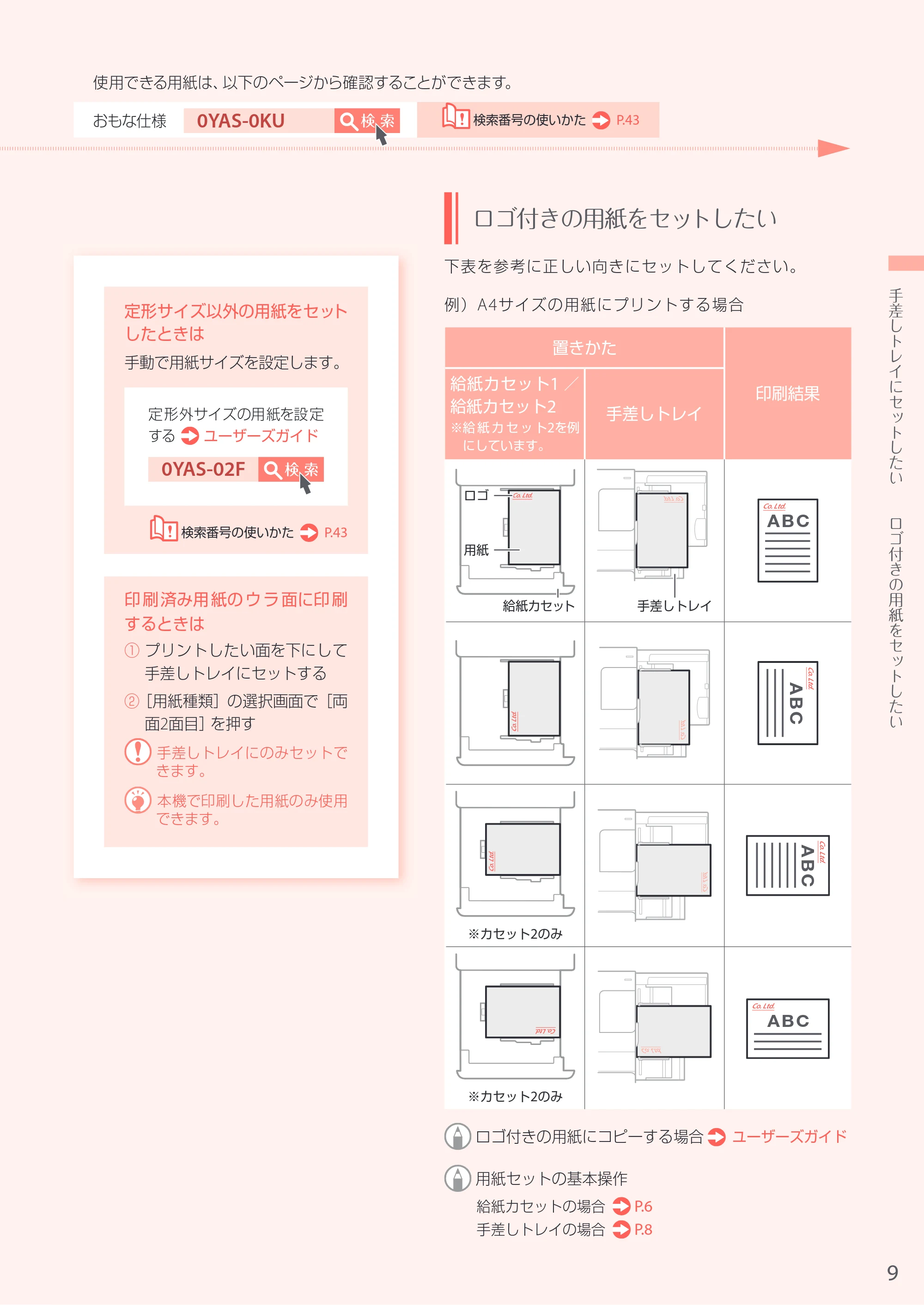 キヤノン A3機用) お困りごと解決ガイド 2017年5月25日更新 （PDF：34.0MB） — 原本ページ — 9ページ