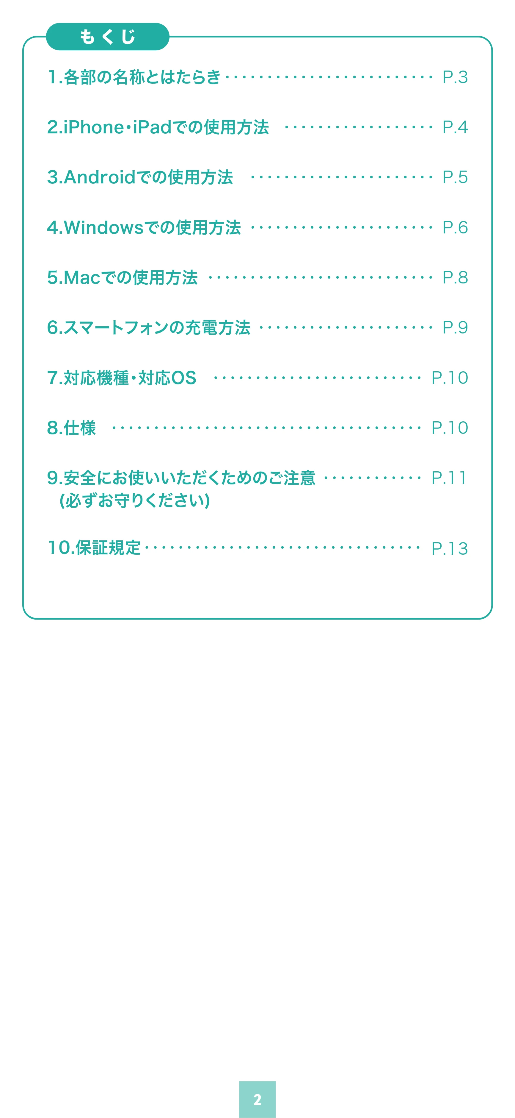 サンワサプライ 600-IPCFAN1TB / 600-IPCFAN512GB / 600-IPCFAN2TB 取扱説明書 — 原本ページ — 2ページ
