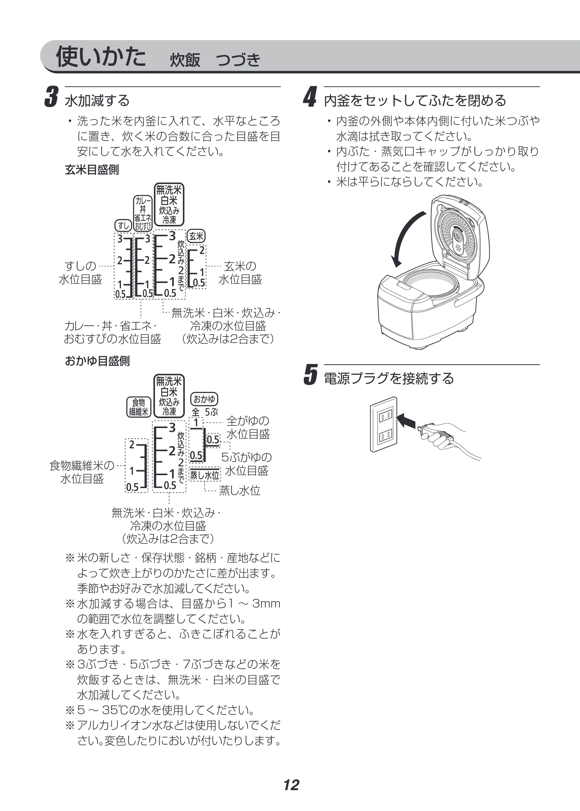 アイリスオーヤマ RC-IH30 取扱説明書 — 原本ページ — 12ページ