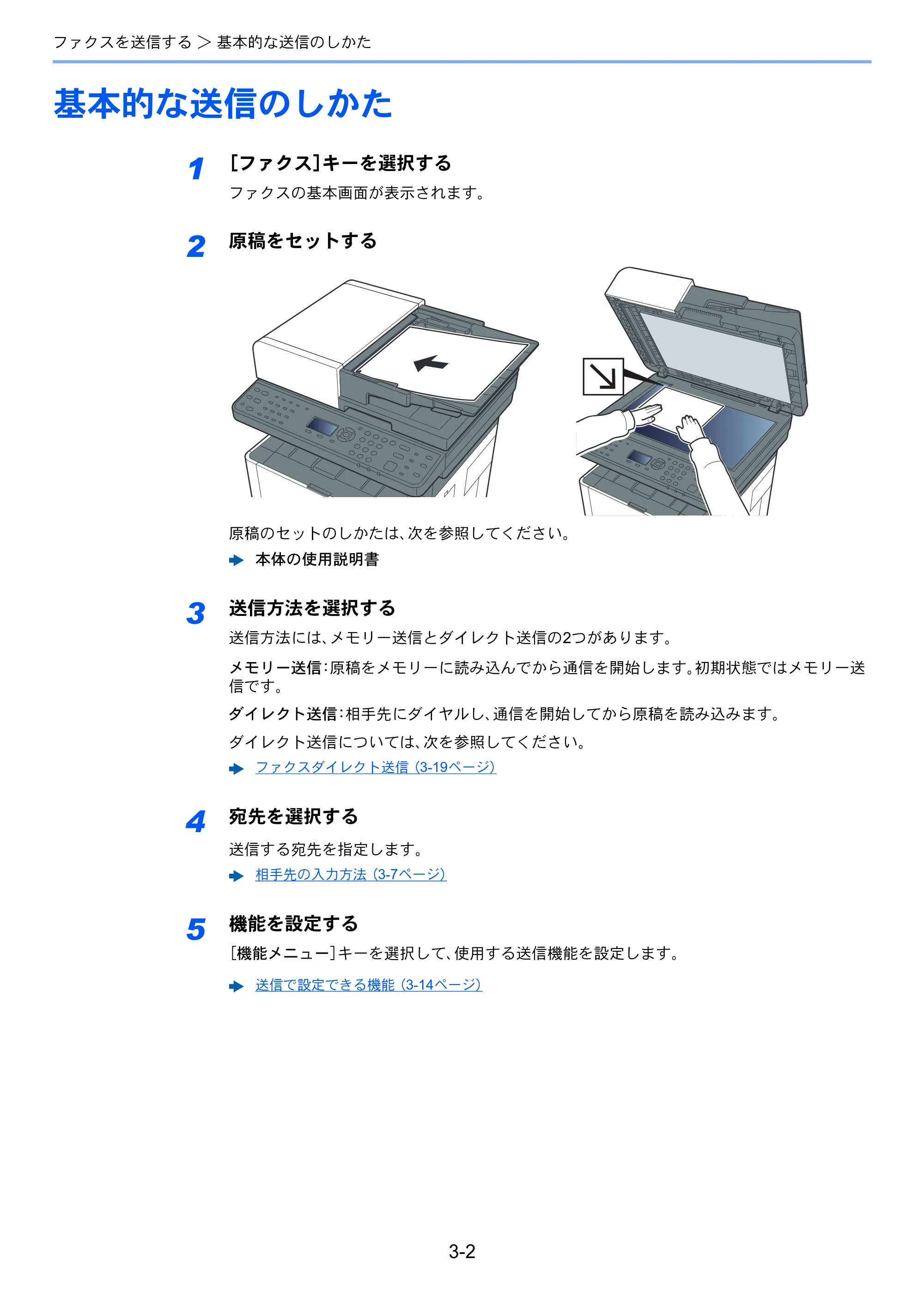 京セラ ECOSYS M2540dw ECOSYS M2540dw FAX使用説明書 — 基本的な送信のしかた — 原本ページ — 37ページ