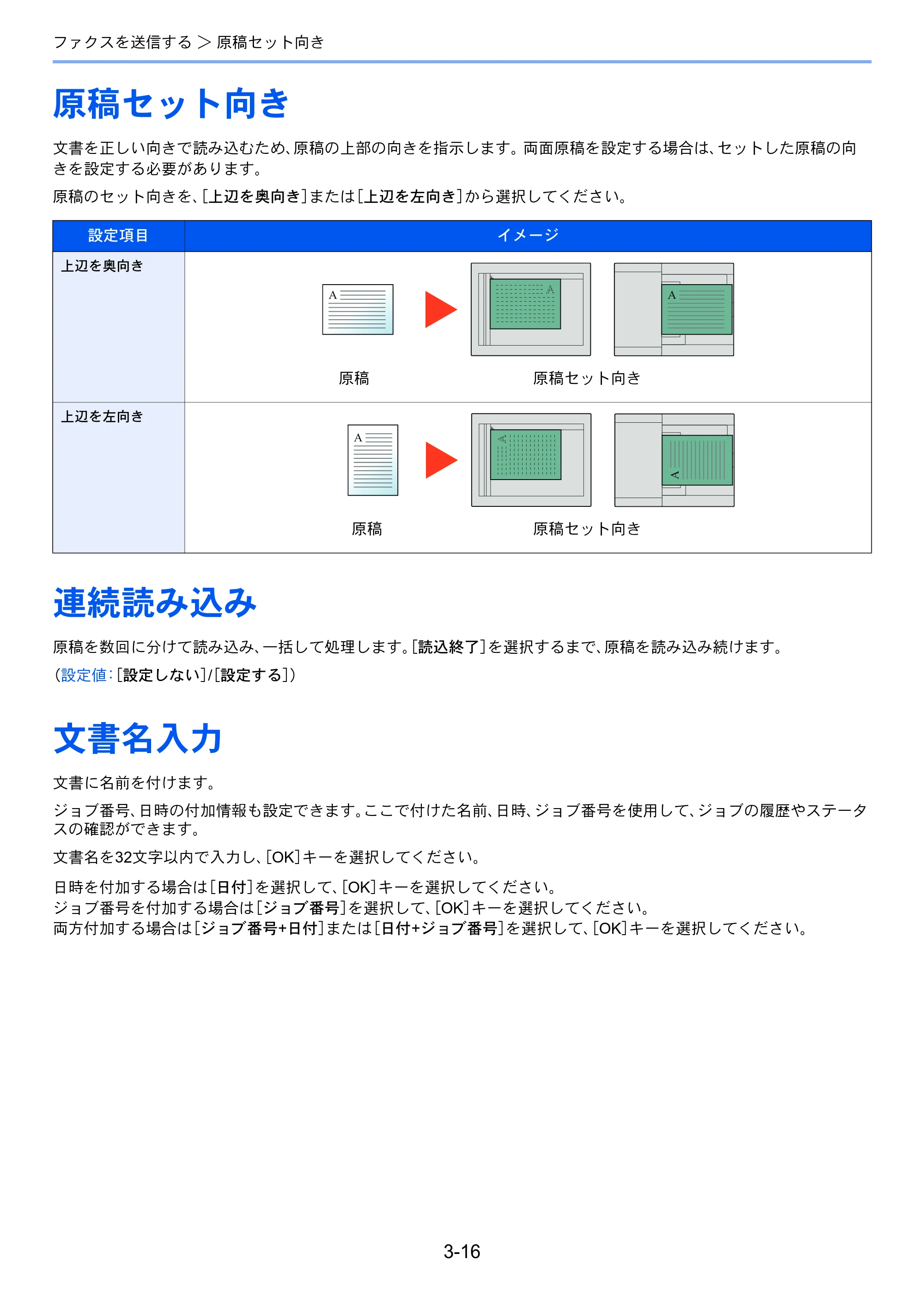 京セラ ECOSYS M2540dw ECOSYS M2540dw FAX使用説明書 — 原稿セット向き — 原本ページ — 51ページ