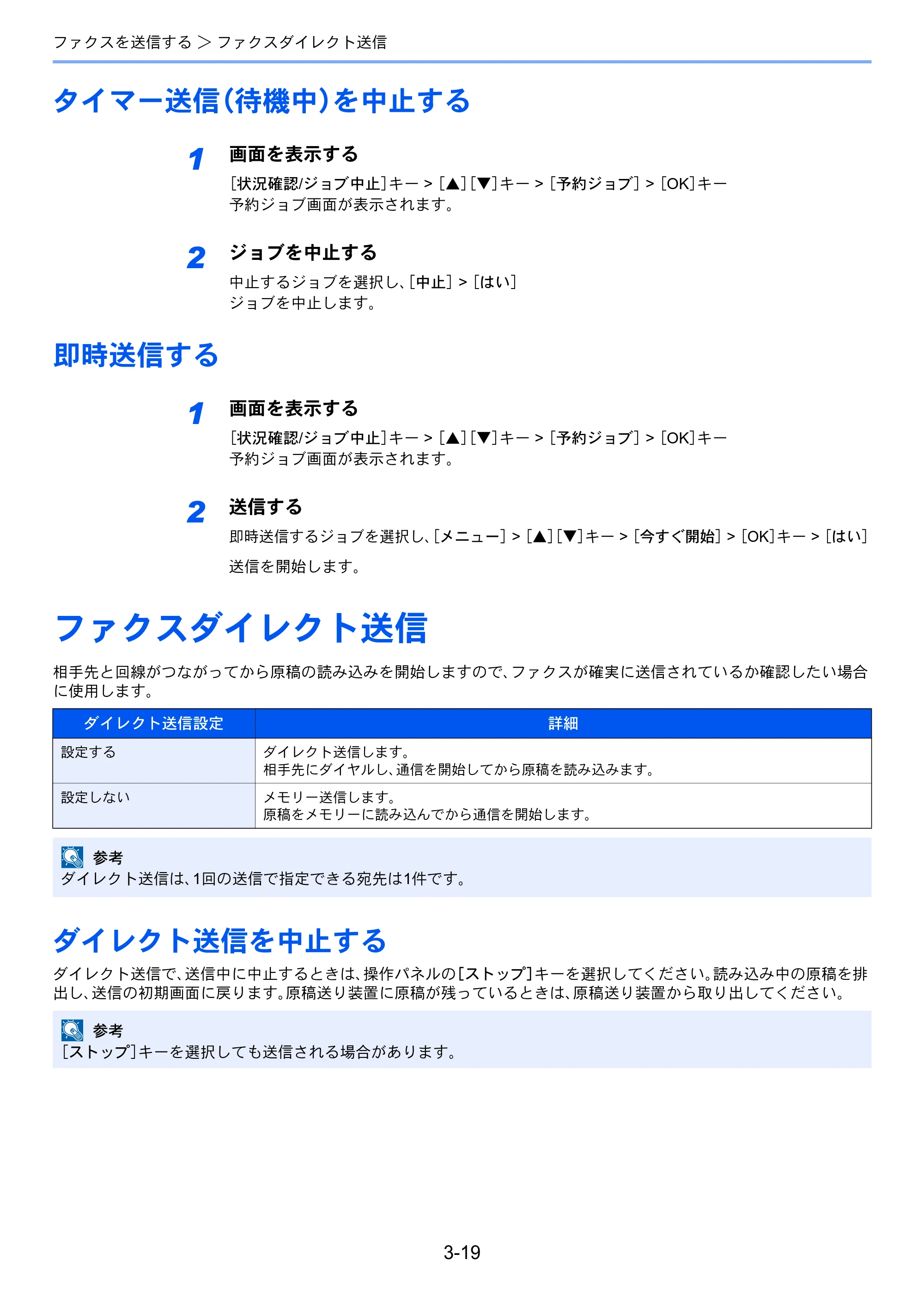 京セラ ECOSYS M2540dw ECOSYS M2540dw FAX使用説明書 — タイマー送信（待機中）を中止する — 原本ページ — 54ページ