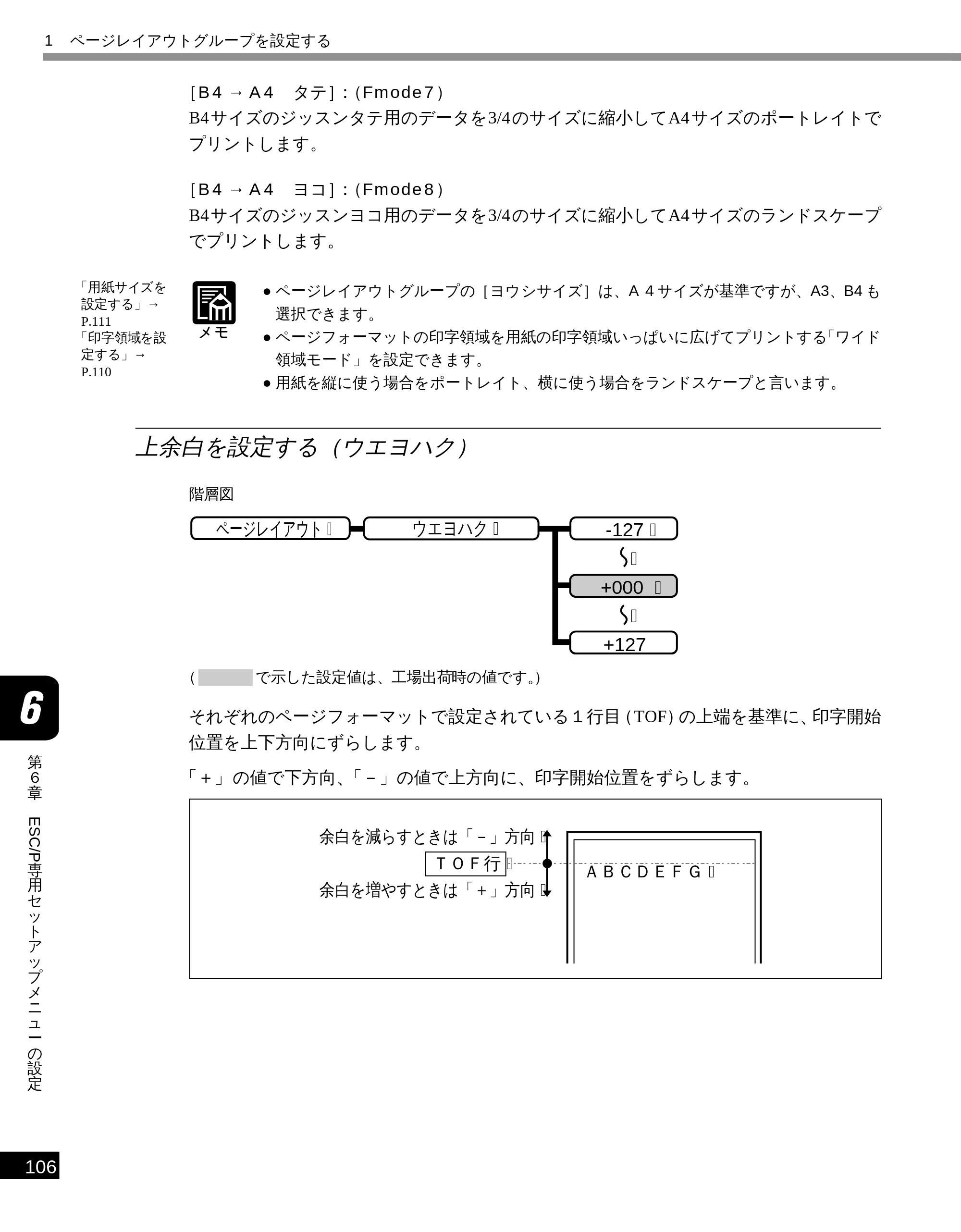 キヤノン LBP-1610 LIPS機能ガイド （PDF形式／3.64Mバイト） — 上余白を設定する（ウエヨハク） — 原本ページ — 117ページ
