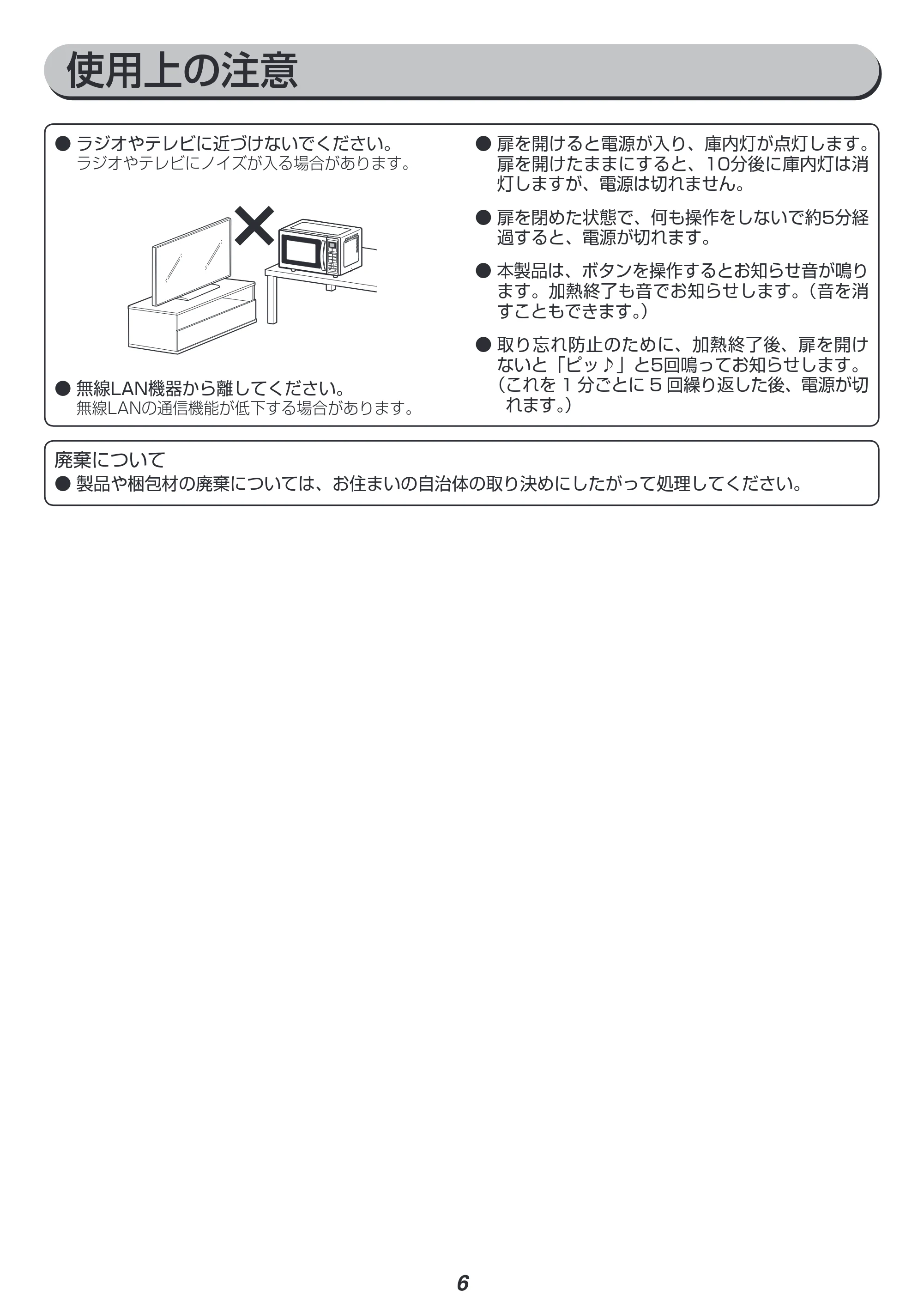 アイリスオーヤマ MO-T1604 取扱説明書 — 原本ページ — 6ページ