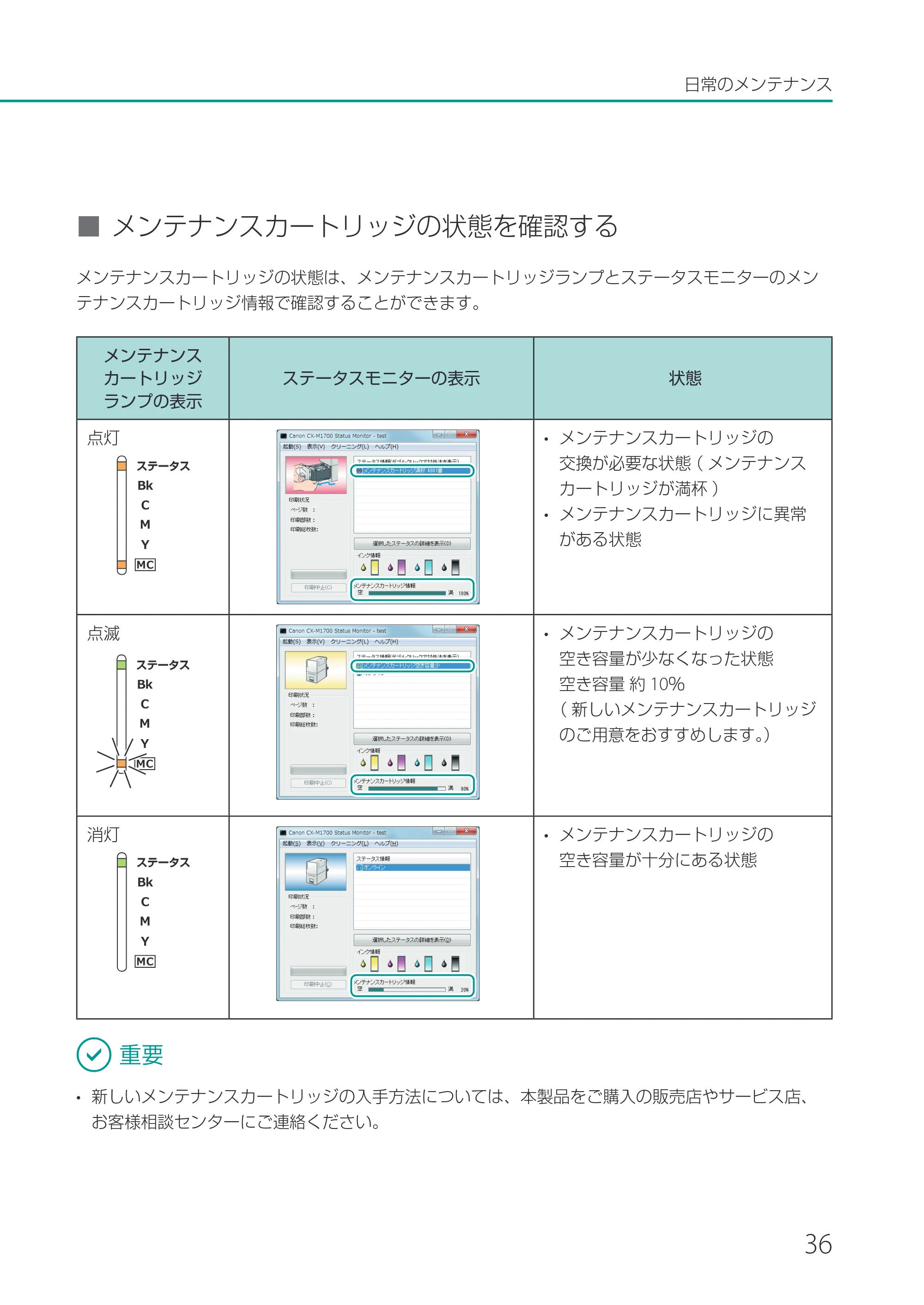 キヤノン CX-M1700 CX-M1700 基本操作ガイド （PDF形式／13.23Mバイト） — 原本ページ — 39ページ