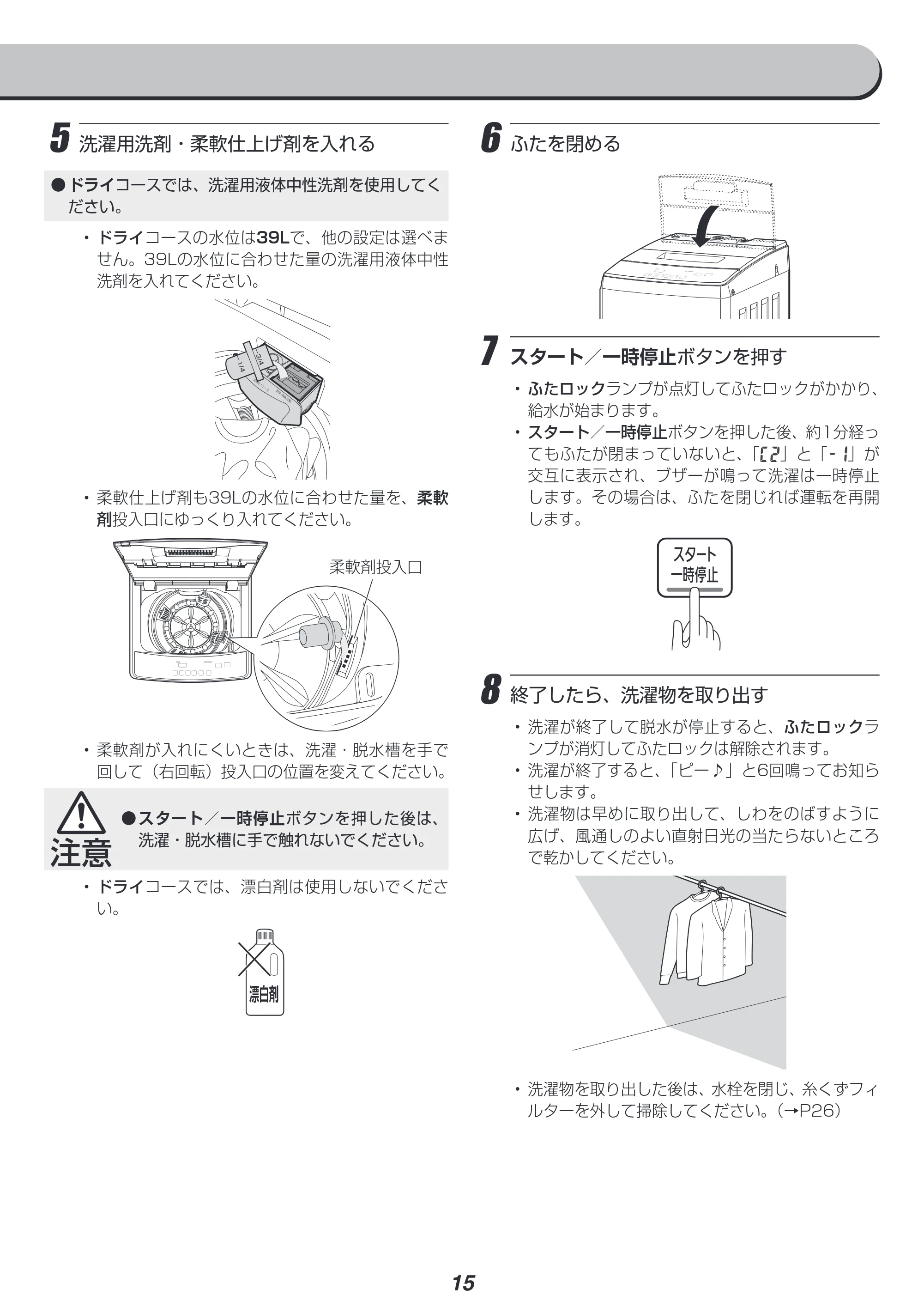 アイリスオーヤマ IAW-T705E 取扱説明書 — 原本ページ — 15ページ