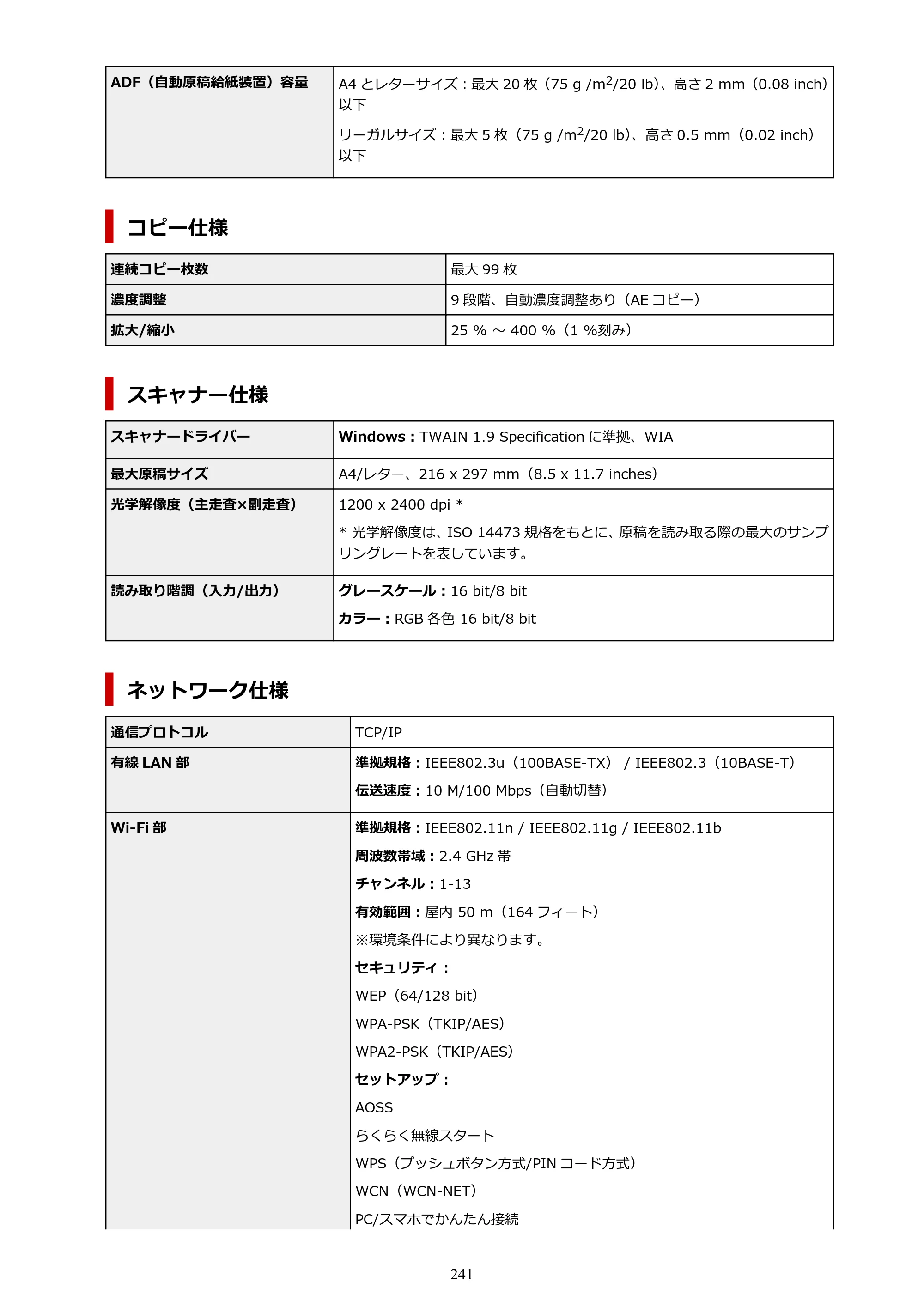 キヤノン TR9530 電子マニュアル PDF版 （Windows版）（PDF：17.8MB） — 原本ページ — 241ページ