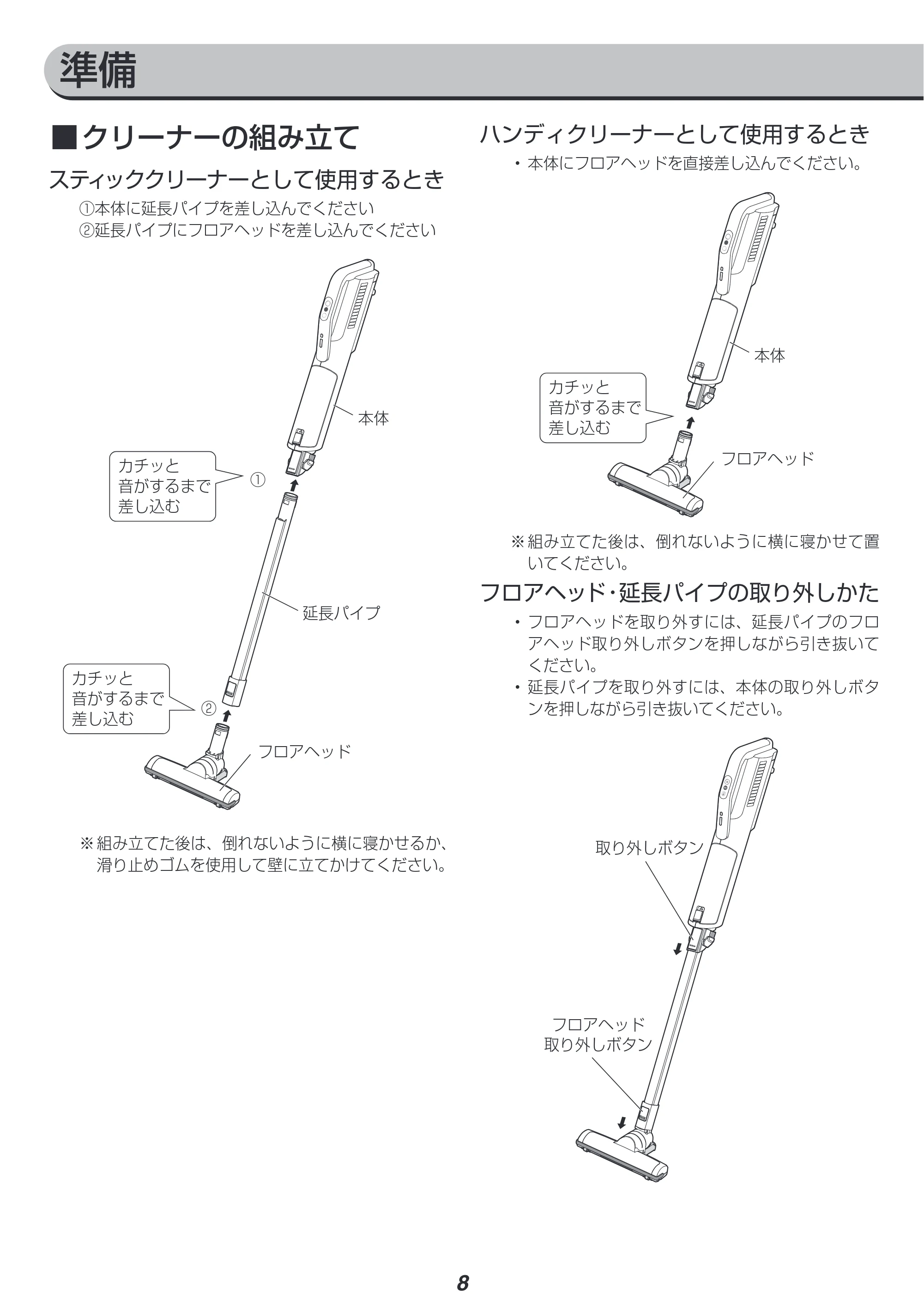 アイリスオーヤマ SBD-74 取扱説明書 — 原本ページ — 8ページ