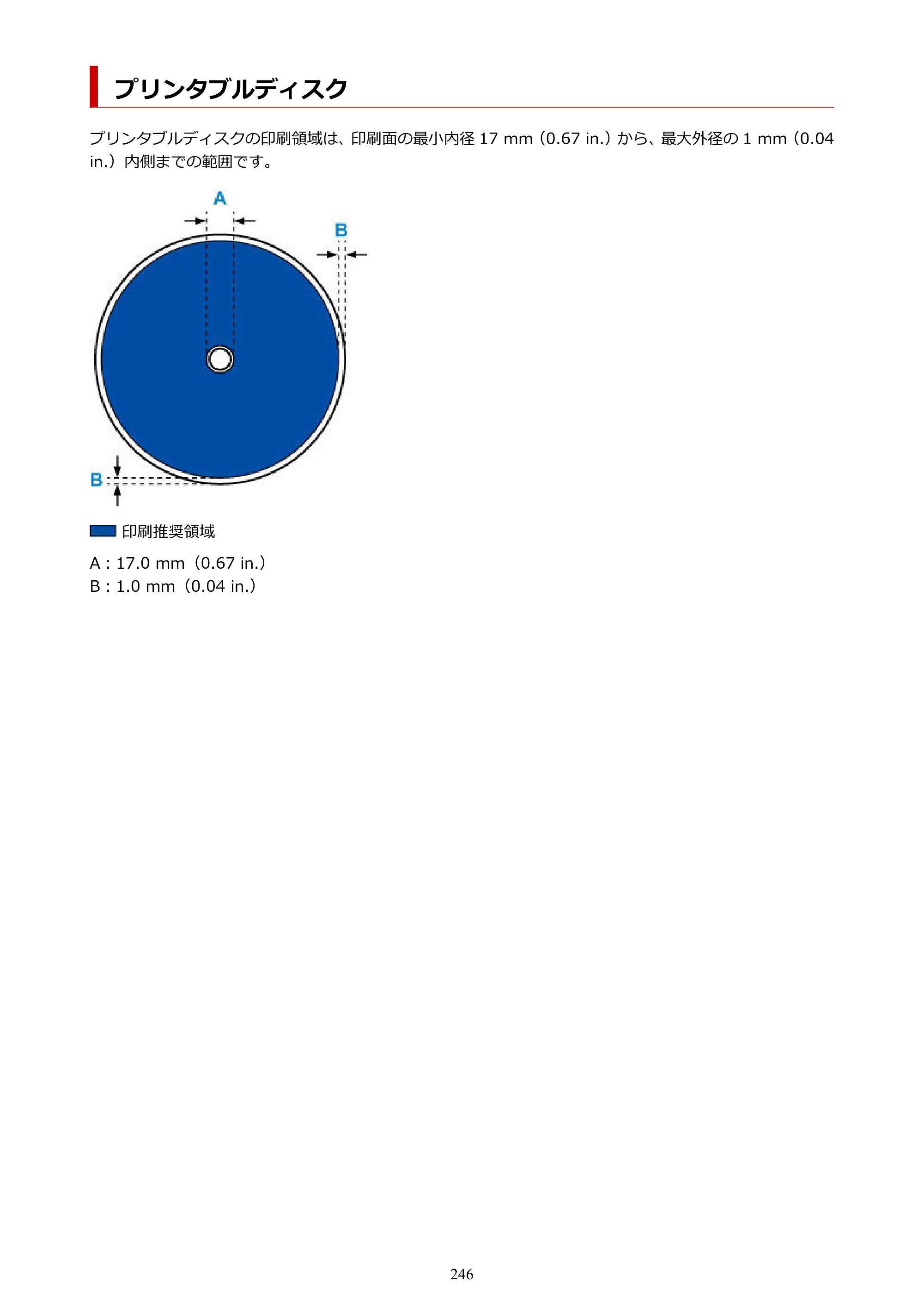 キヤノン PIXUS PRO-S1 Mark II オンラインマニュアル PDF版 2025年3月11日掲載（PDF：6.6MB） — プリンタブルディスク — 原本ページ — 246ページ