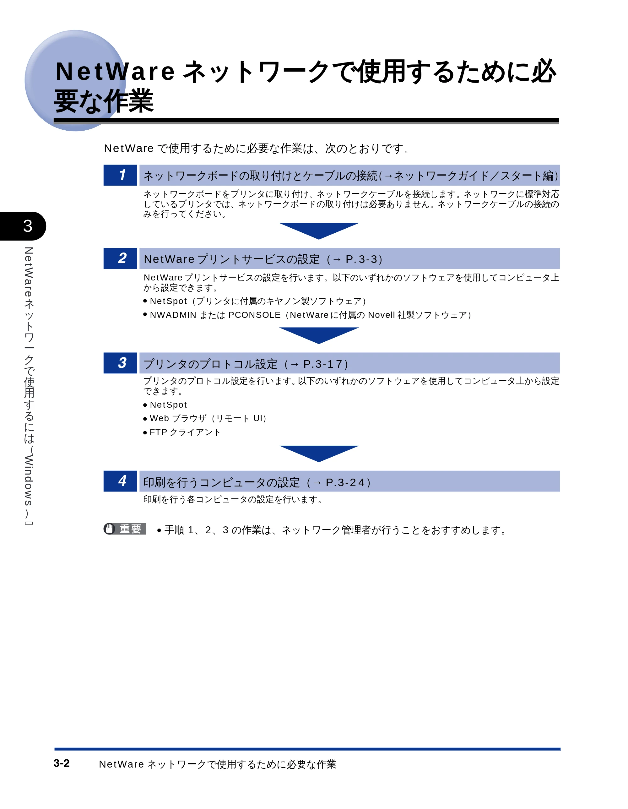 キヤノン LBP-2810 ネットワークガイド （PDF形式／5.9Mバイト） — NetWareネットワークで使用するために必 要な作業 — 原本ページ — 64ページ