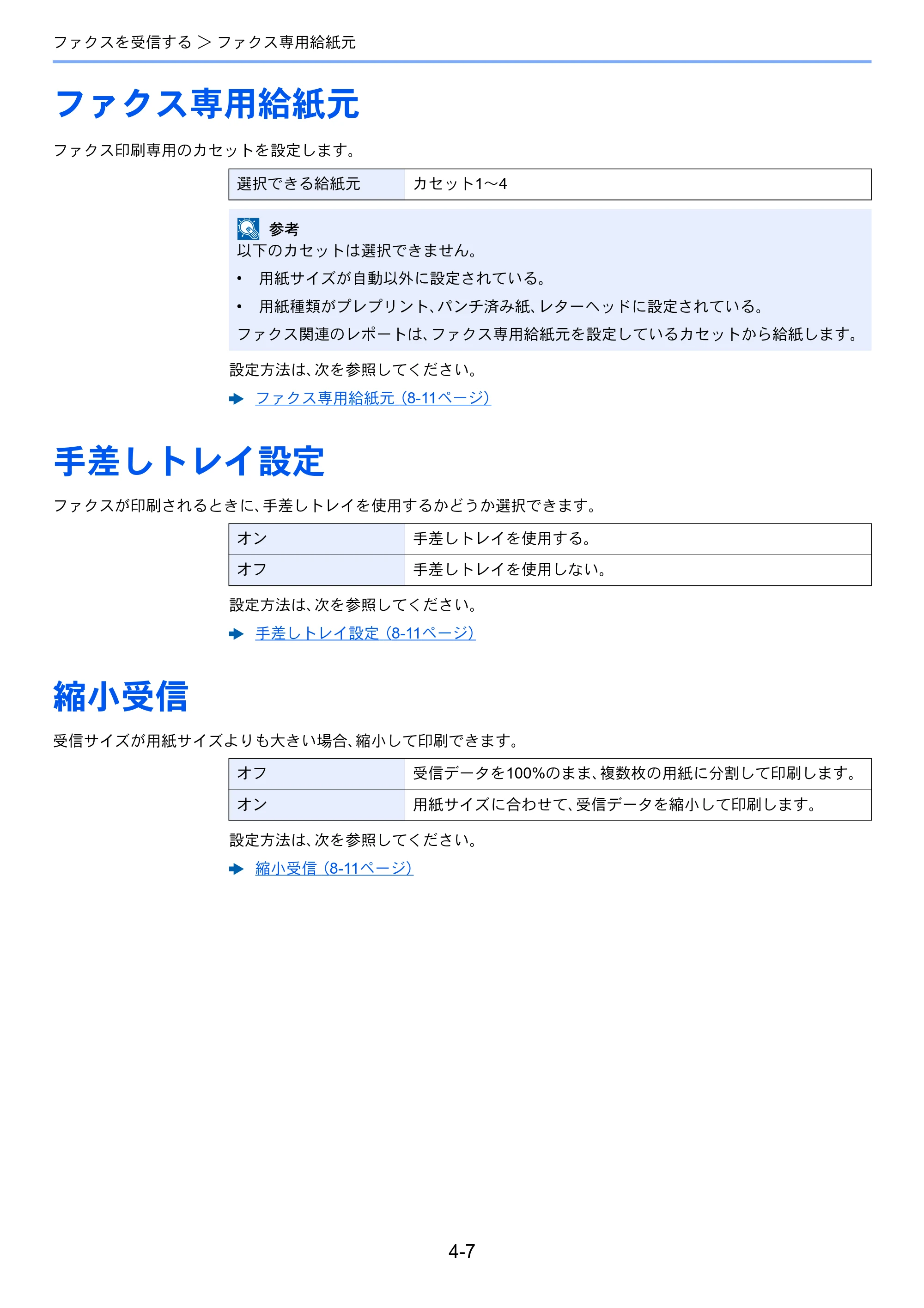 京セラ TASKalfa 2554ci / TASKalfa 3554ci / TASKalfa 4054ci TASKalfa 7004i/6003i/5004i FAX使用説明書 — ファクス専用給紙元 — 原本ページ — 93ページ