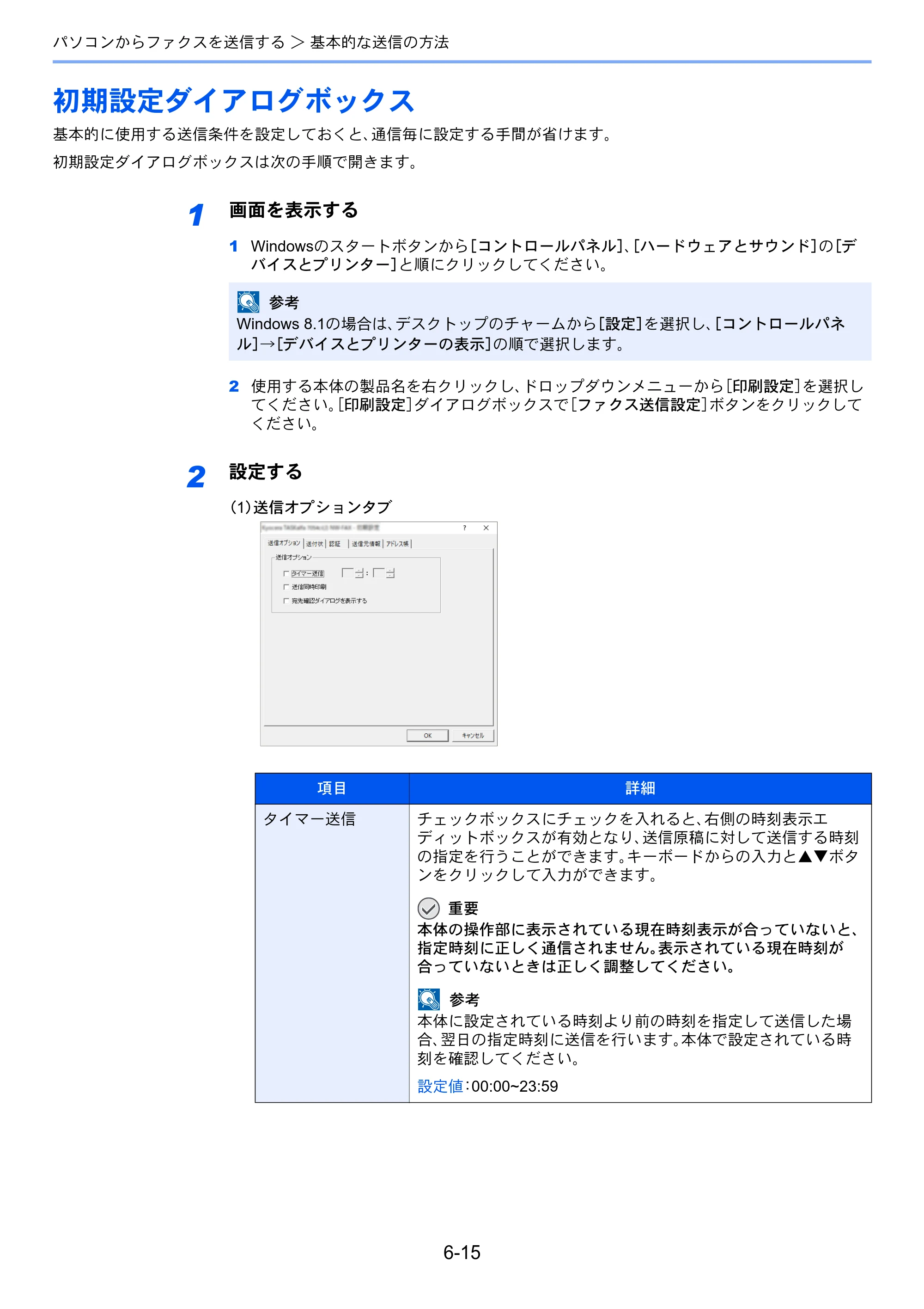 京セラ TASKalfa 2554ci / TASKalfa 3554ci / TASKalfa 4054ci TASKalfa 7004i/6003i/5004i FAX使用説明書 — 初期設定ダイアログボックス — 原本ページ — 158ページ