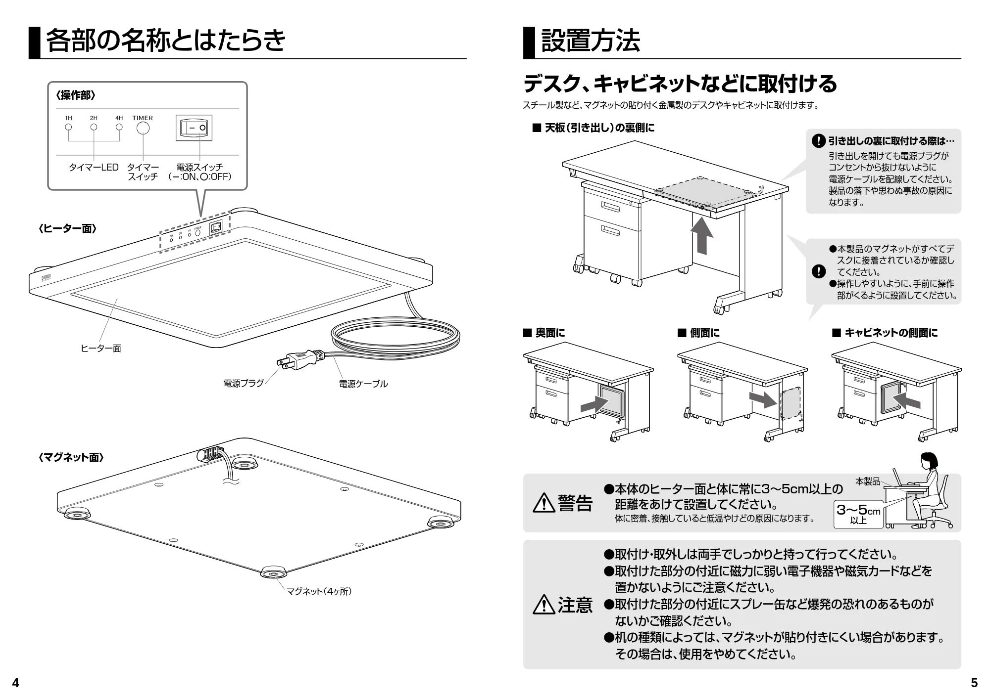 サンワサプライ PH-DESK1W 取扱説明書 — 原本ページ — 3ページ