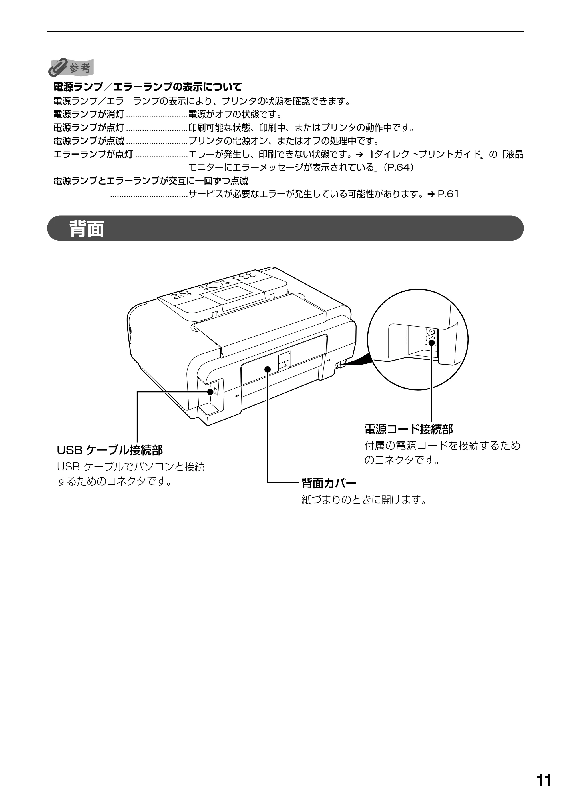 キヤノン PIXUS iP6700D 操作ガイド （PDF形式／14.13Mバイト） — プリンタの電源を入れる／切る — 原本ページ — 13ページ