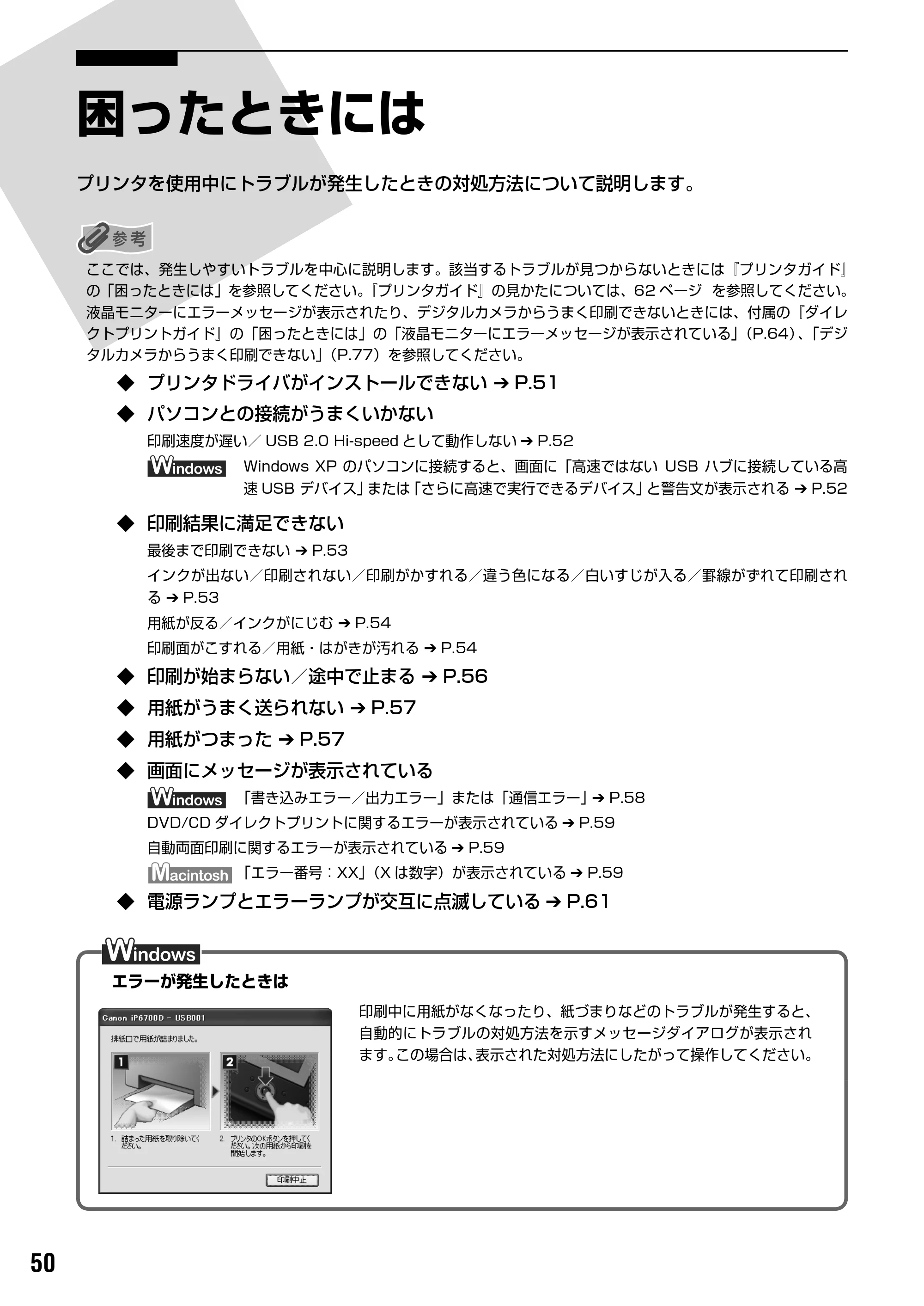 キヤノン PIXUS iP6700D 操作ガイド （PDF形式／14.13Mバイト） — 原本ページ — 52ページ