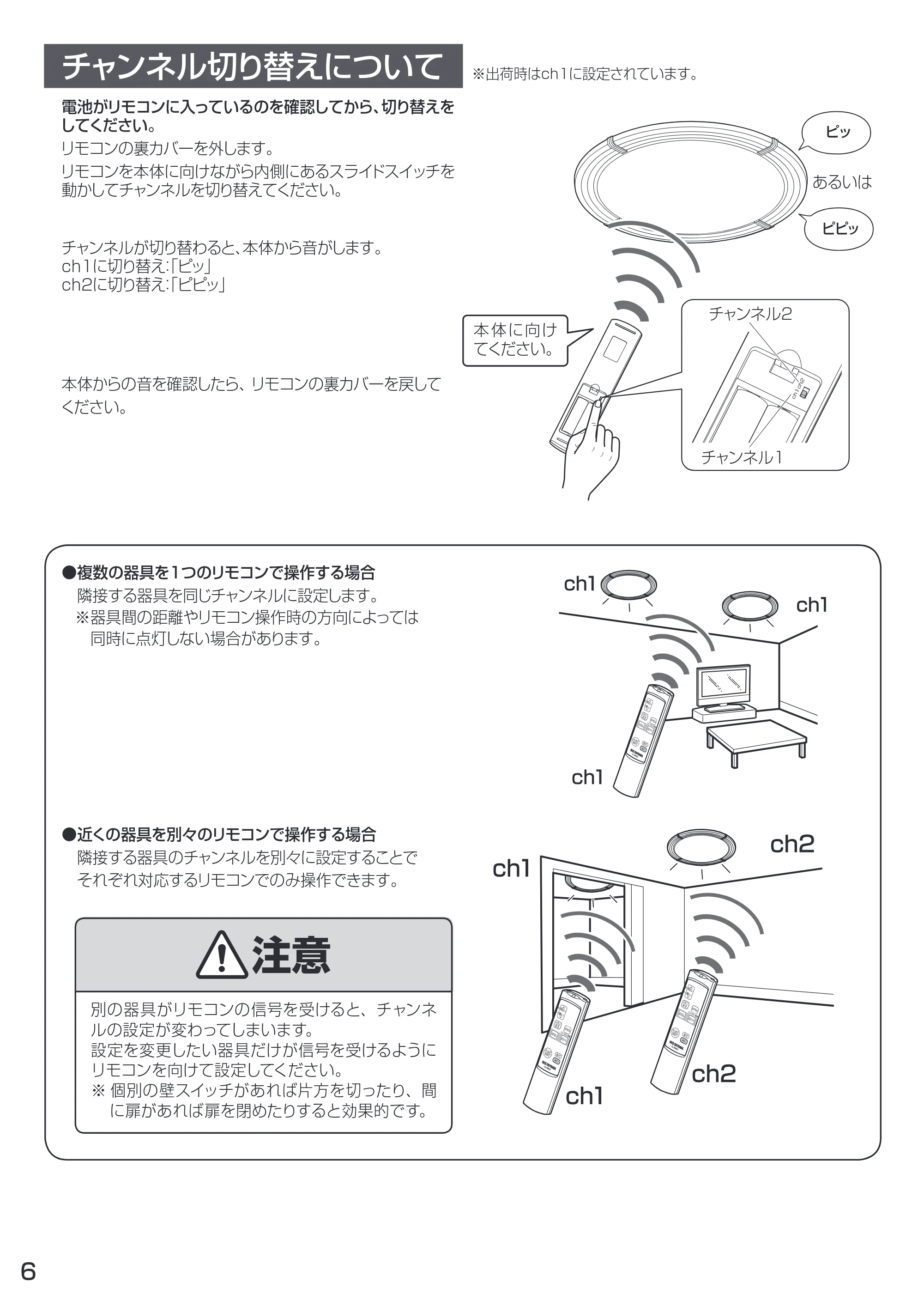 アイリスオーヤマ CL12D-WF1 取扱説明書 — 原本ページ — 6ページ
