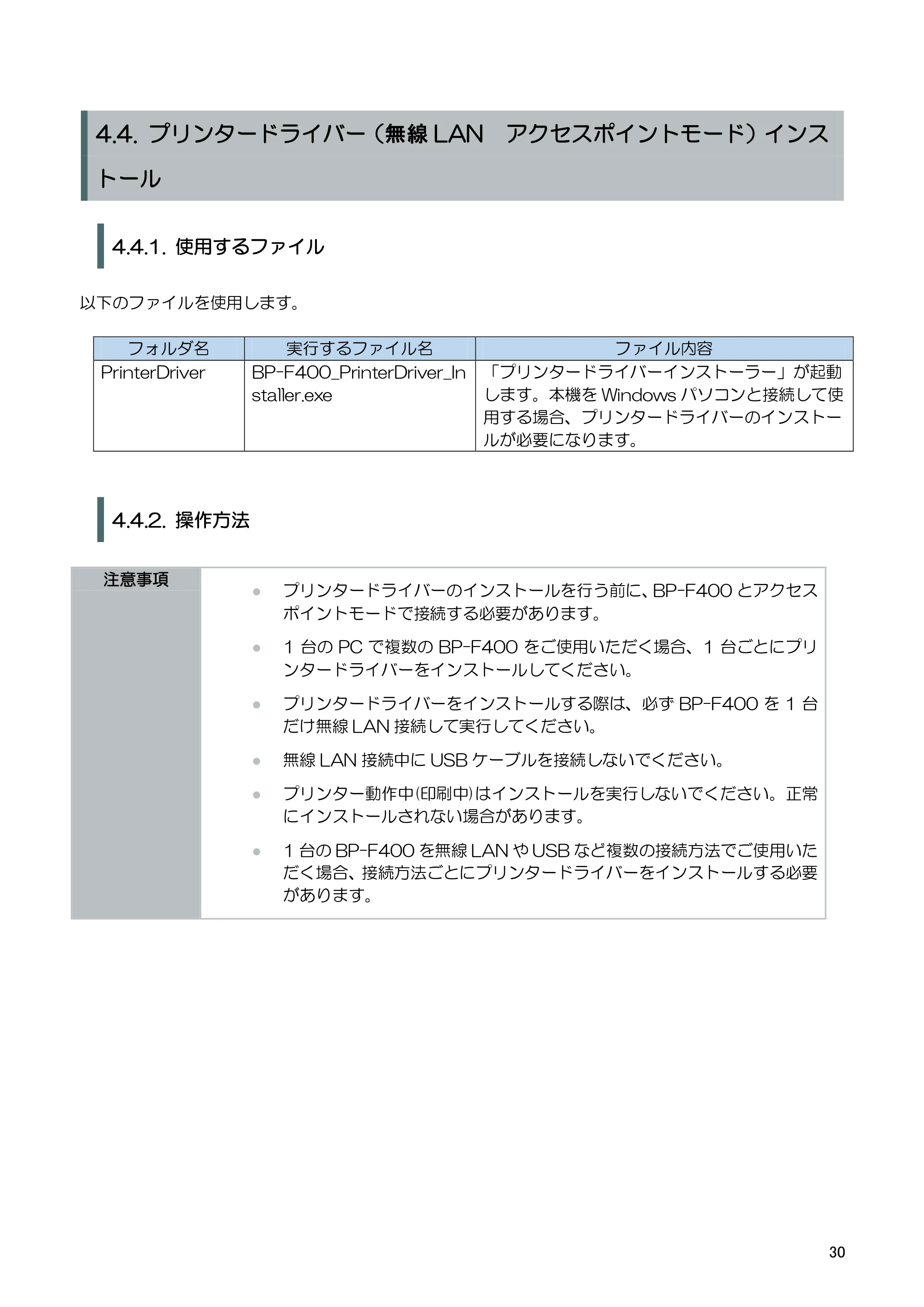 キヤノン BP-F400 ソフトウエアマニュアル 2022年4月7日掲載（PDF：4.91MB） — 原本ページ — 34ページ