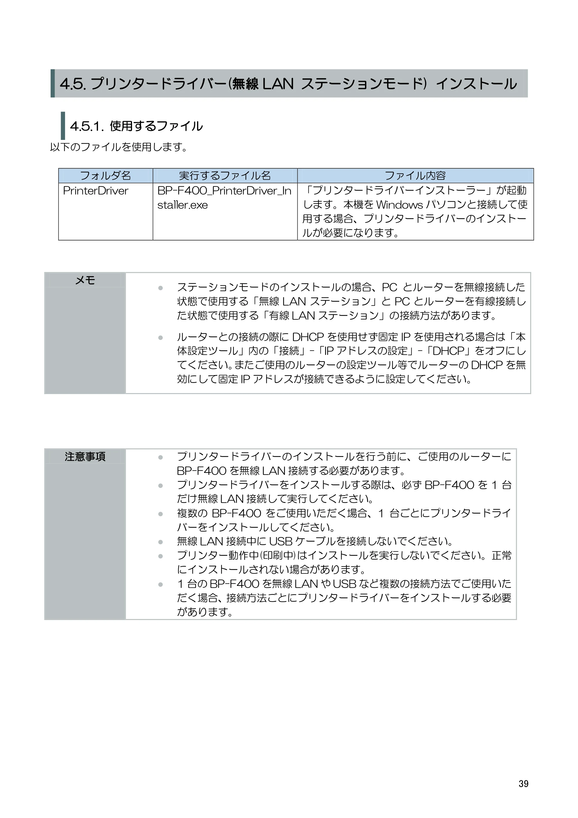 キヤノン BP-F400 ソフトウエアマニュアル 2022年4月7日掲載（PDF：4.91MB） — 原本ページ — 43ページ