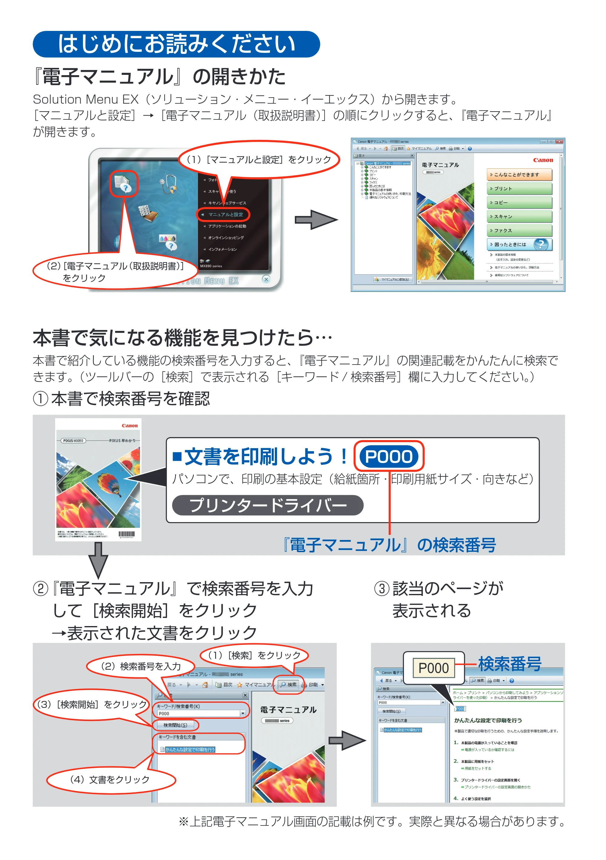 キヤノン PIXUS MX893 PIXUS 早わかり（PDF：6.18MB） — はじめにお読みください — 原本ページ — 2ページ