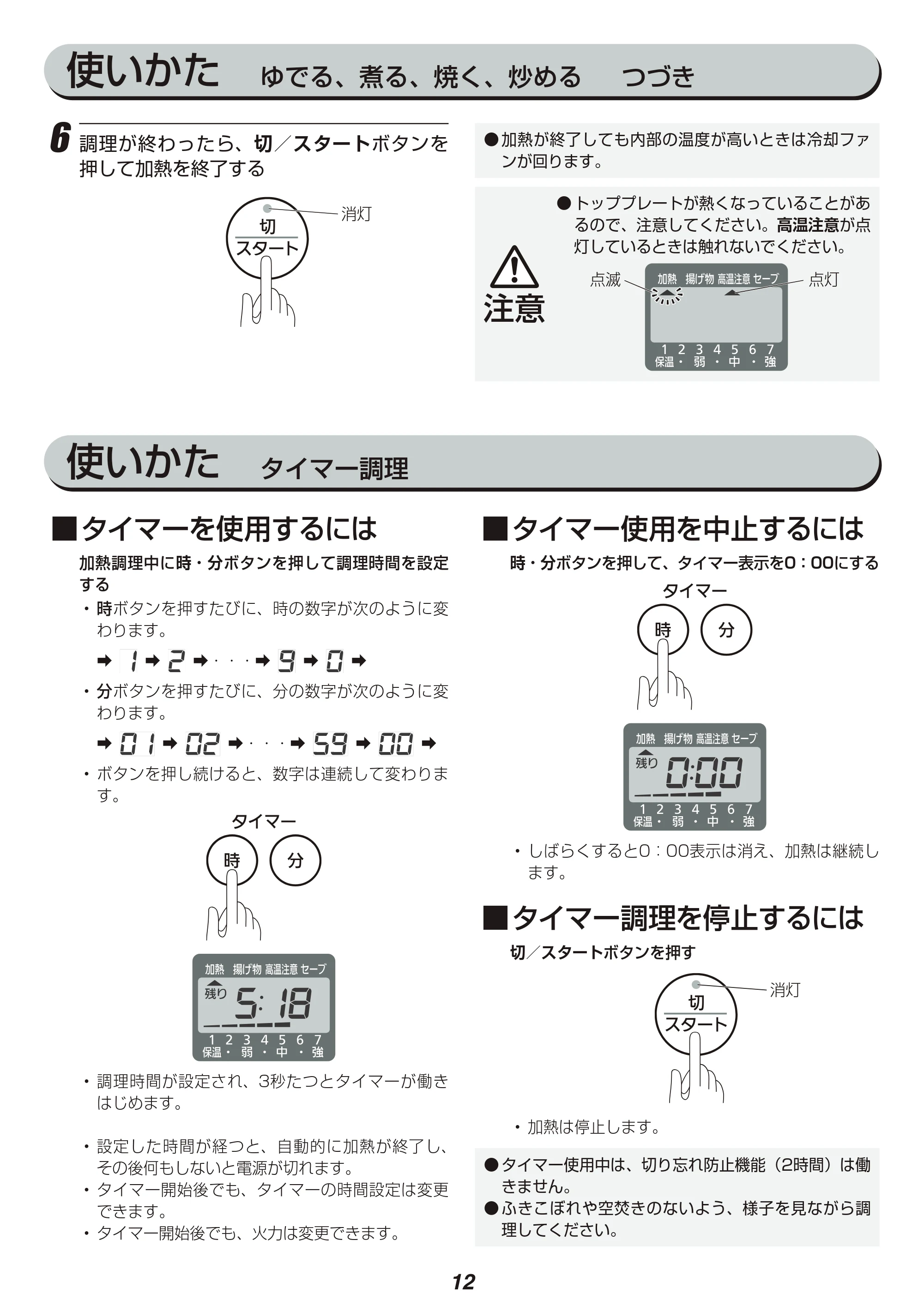 アイリスオーヤマ IHC-T61 取扱説明書 — 原本ページ — 12ページ