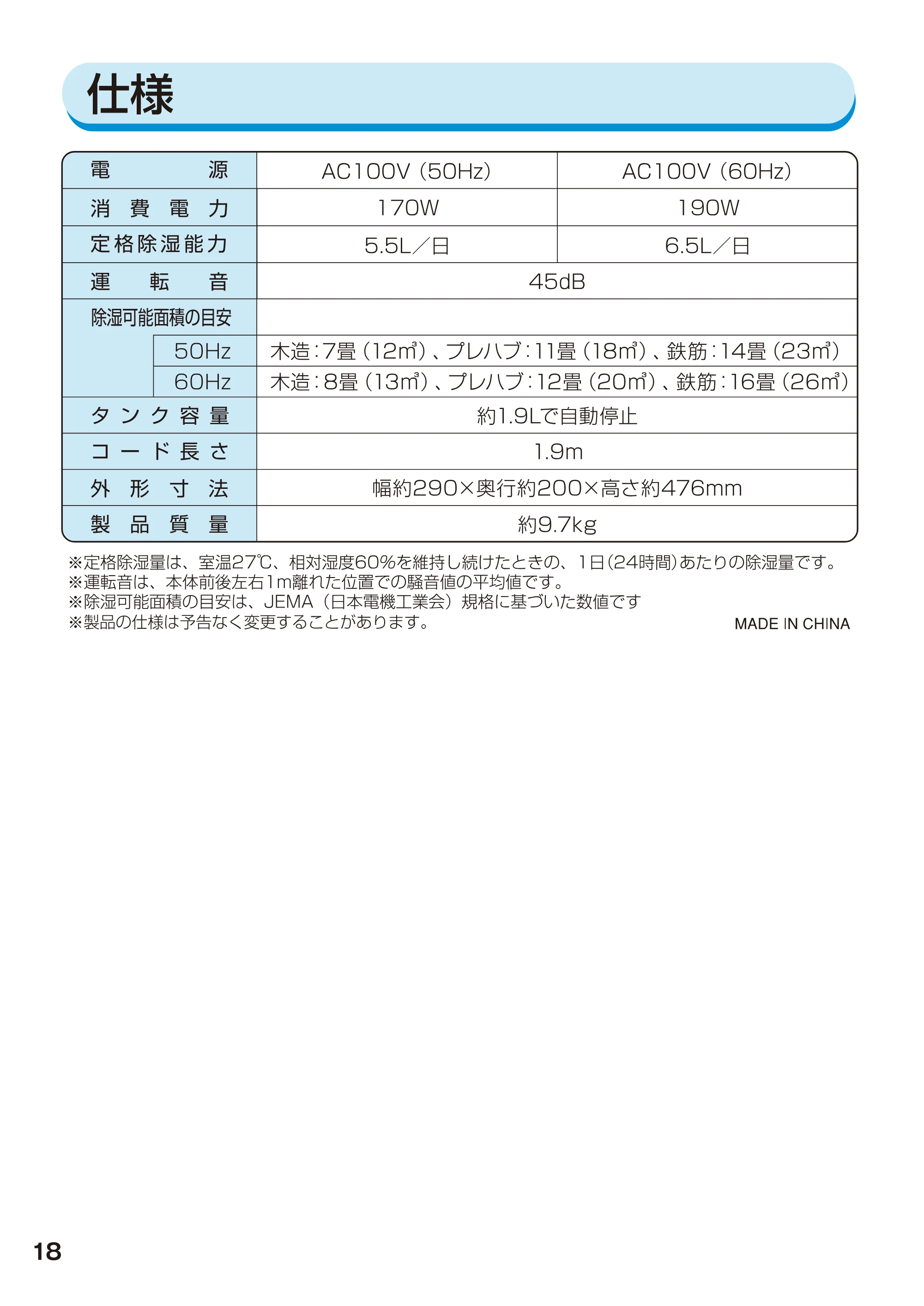 アイリスオーヤマ EJC-65 取扱説明書 — 原本ページ — 18ページ