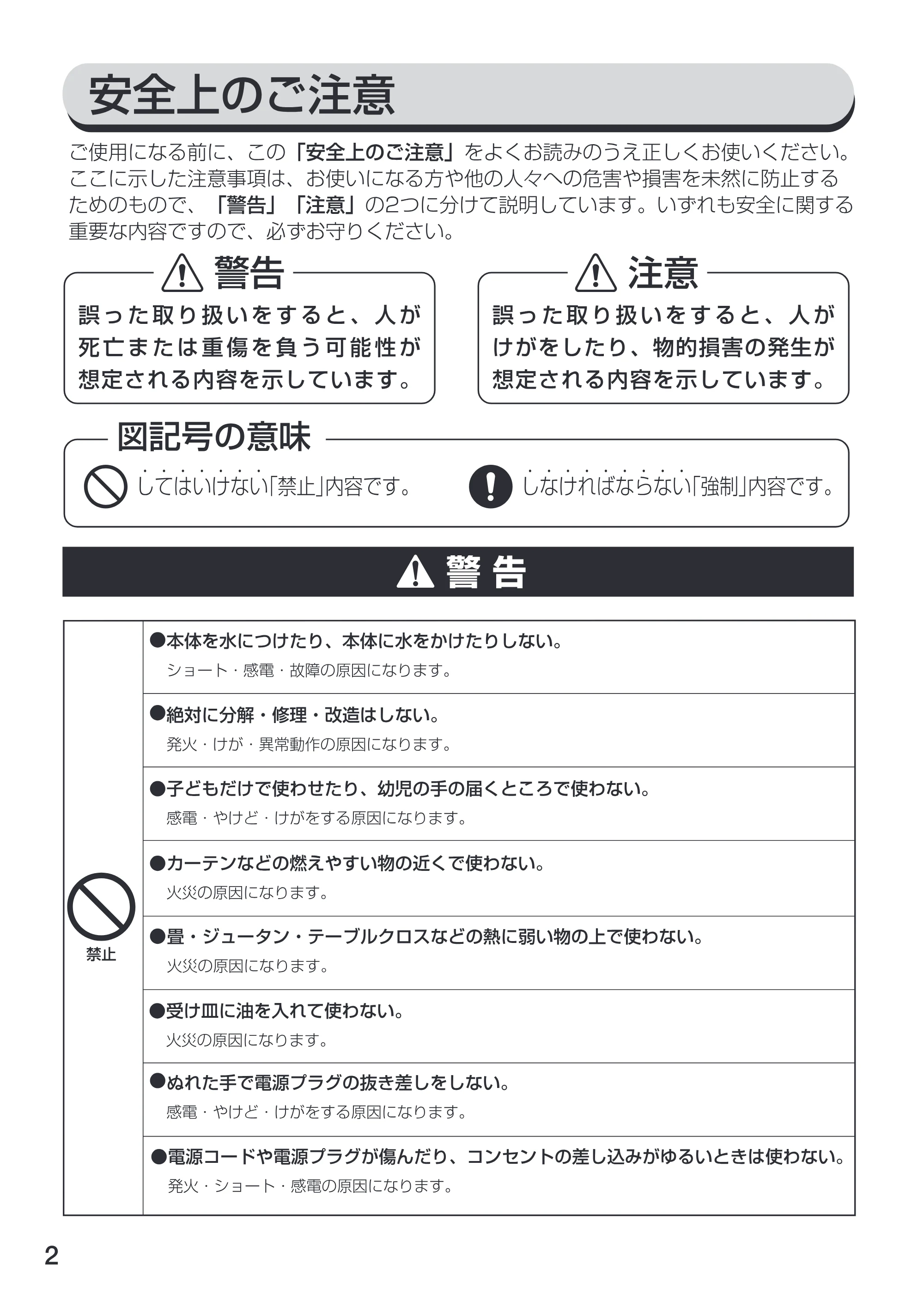 アイリスオーヤマ TVE-102C 取扱説明書 — 原本ページ — 2ページ