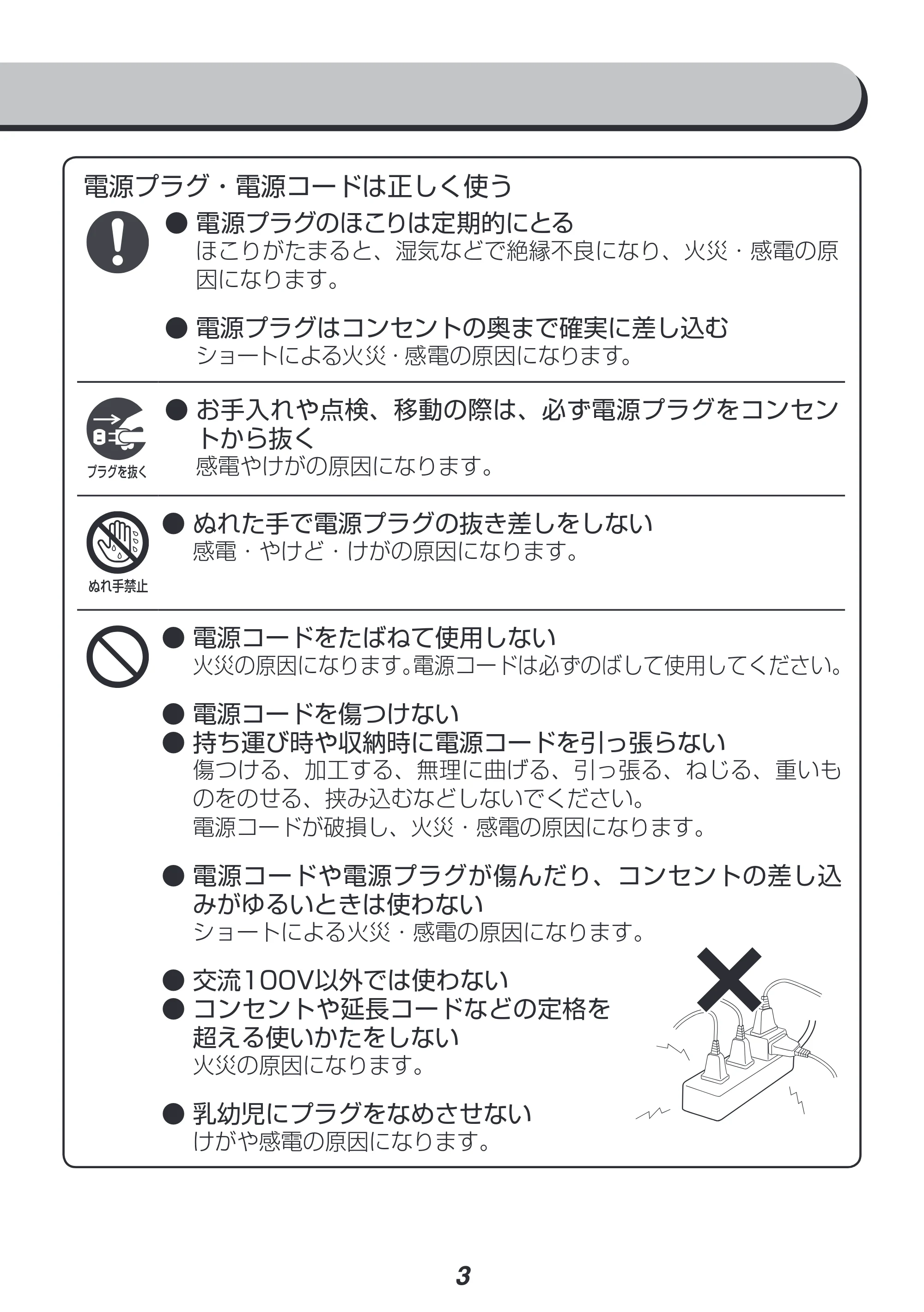 アイリスオーヤマ UHM-280C 取扱説明書 — 原本ページ — 3ページ
