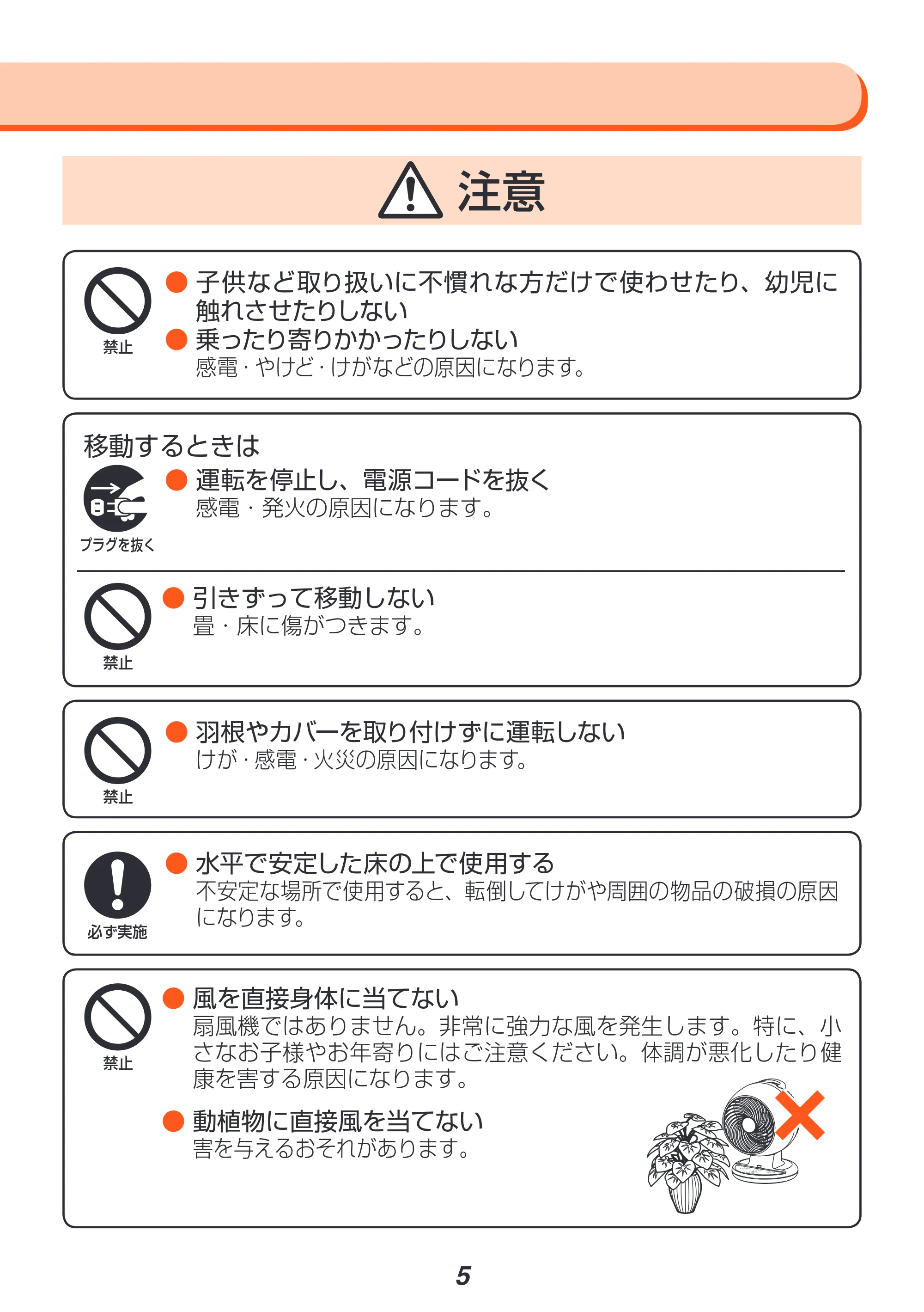 アイリスオーヤマ CFA-184 取扱説明書 — 原本ページ — 5ページ
