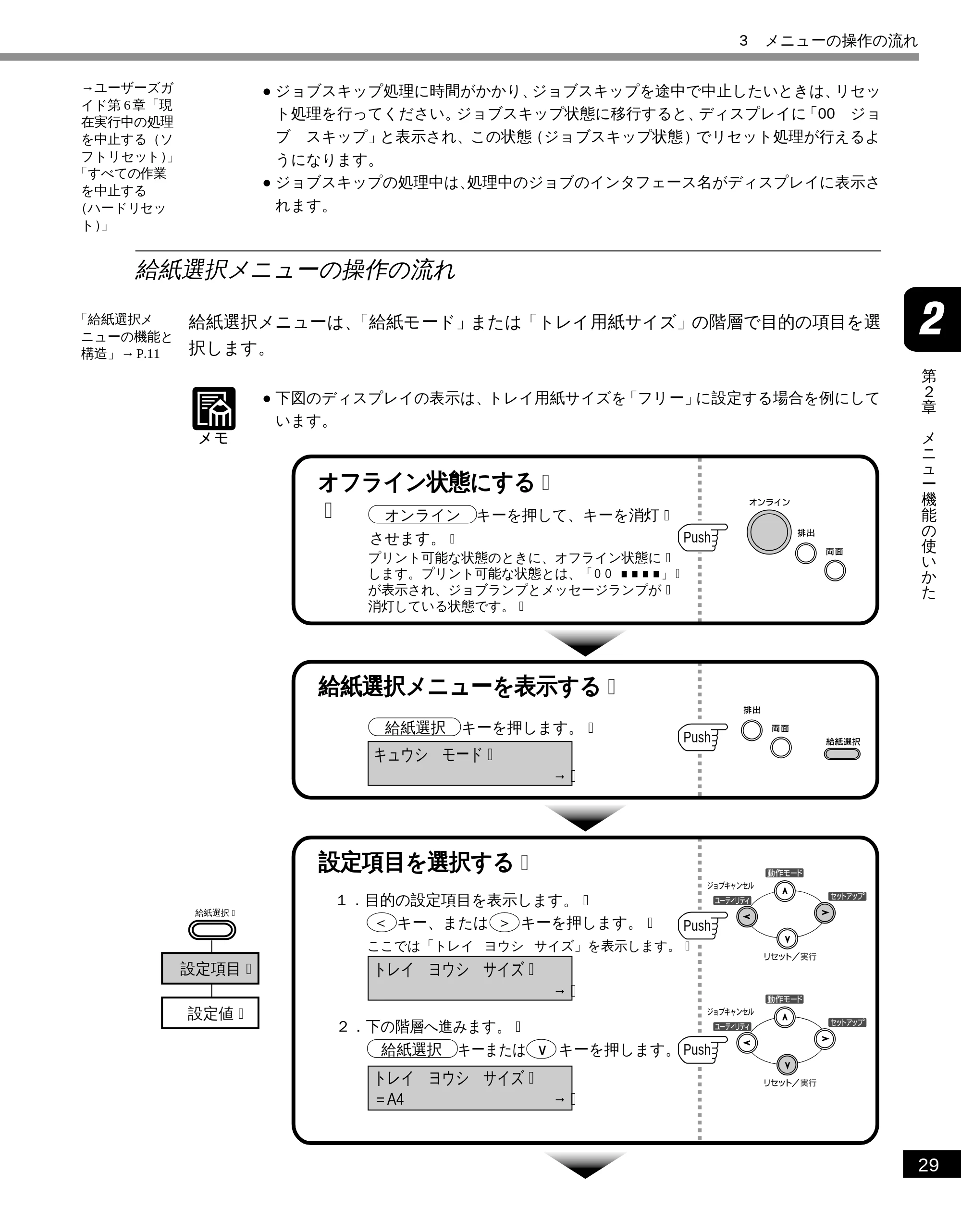 キヤノン LBP-1810 LIPS機能ガイド （PDF形式／3.76Mバイト） — 給紙選択メニューの操作の流れ — 原本ページ — 41ページ