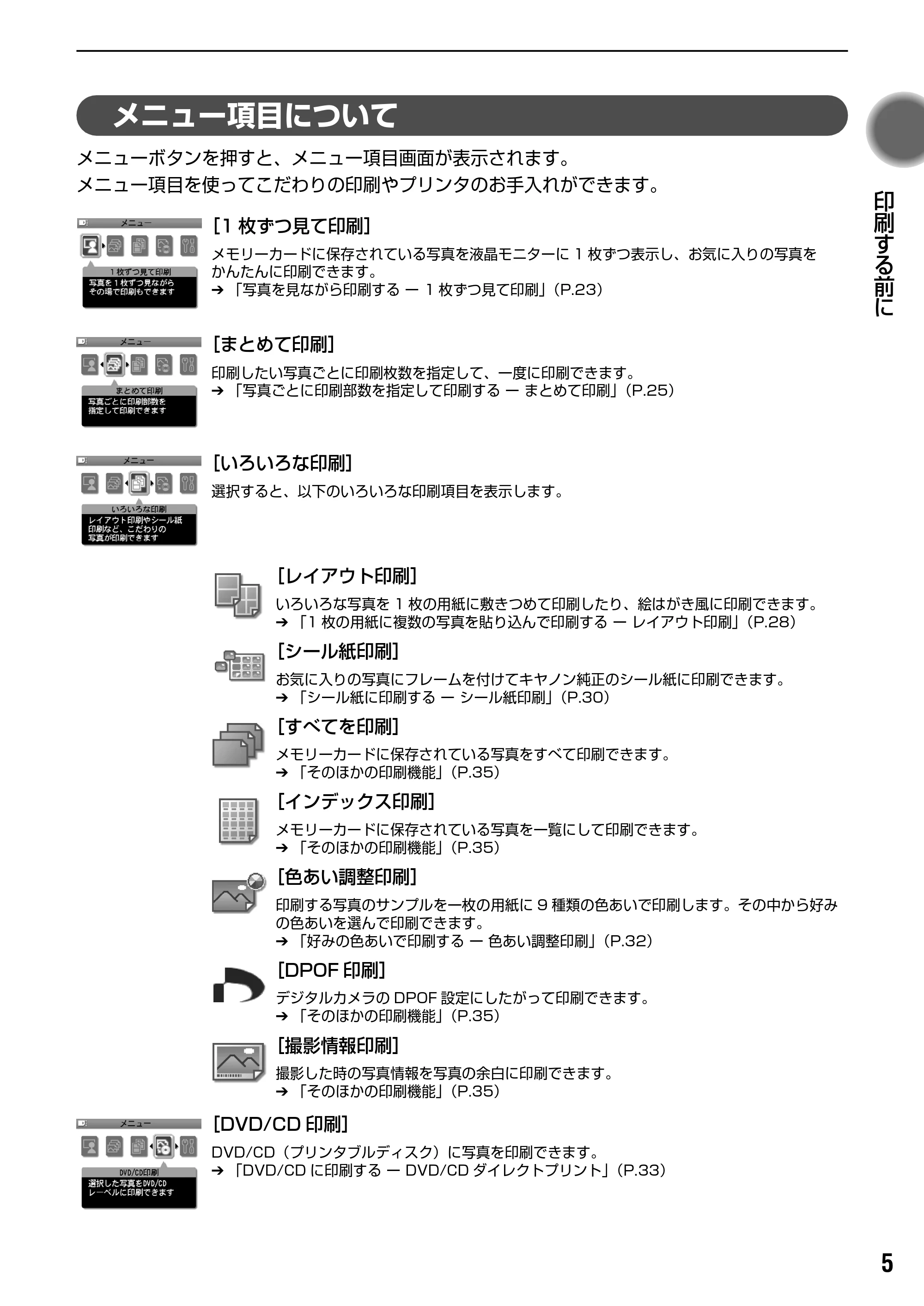 キヤノン PIXUS iP6700D ダイレクトプリントガイド （PDF形式／9.25Mバイト） — メモリーカードをセットする — 原本ページ — 7ページ