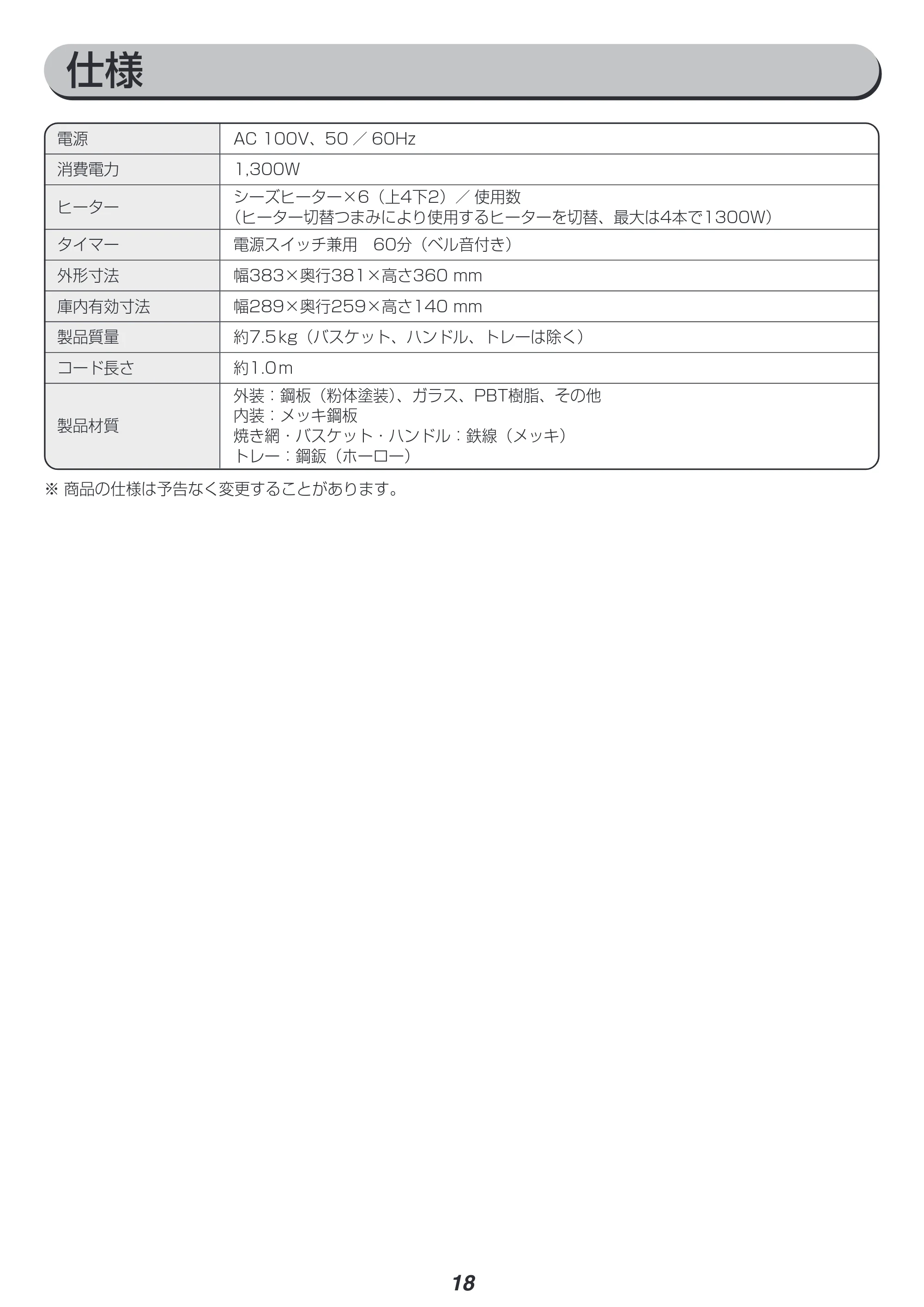 アイリスオーヤマ FVX-D14A 取扱説明書 — 原本ページ — 18ページ