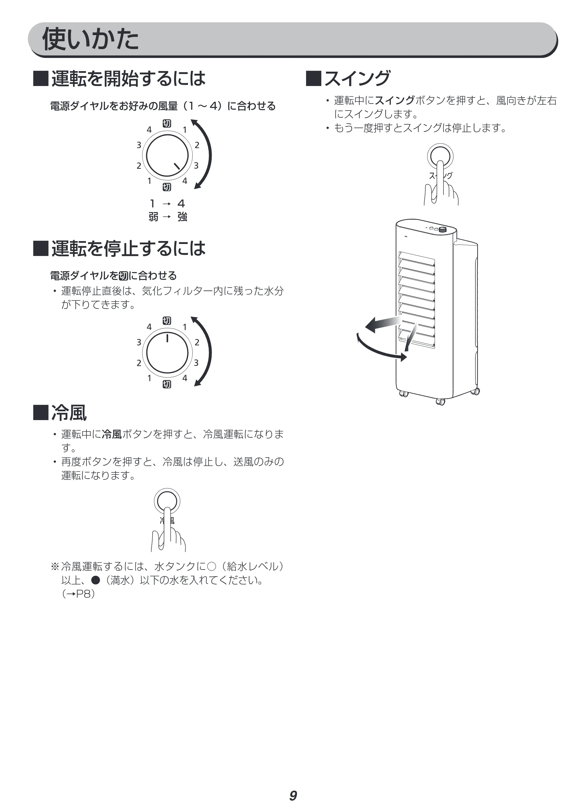 アイリスオーヤマ CTF-01D 取扱説明書 — 原本ページ — 9ページ