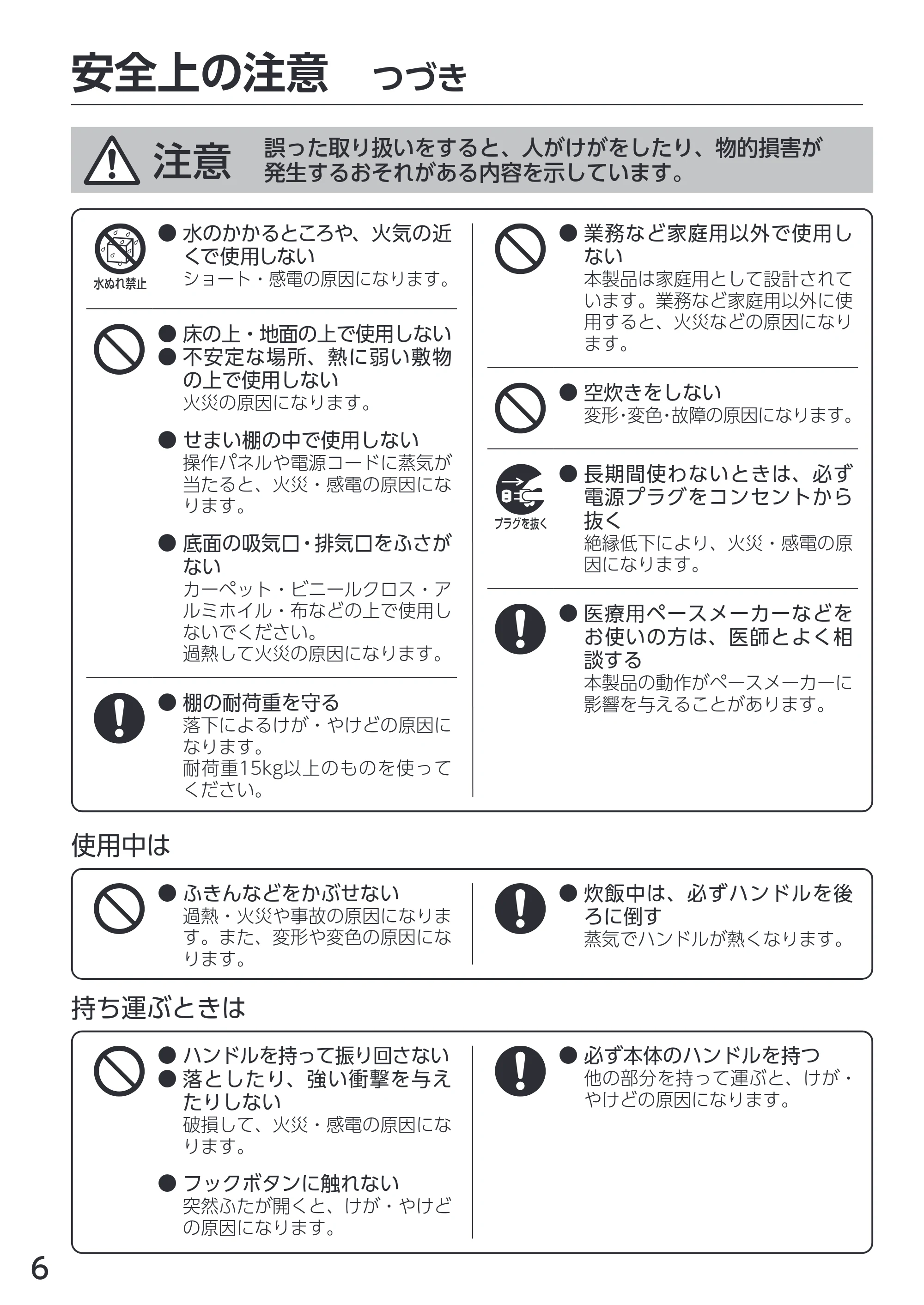 アイリスオーヤマ RC-ICA50 取扱説明書 — 原本ページ — 6ページ