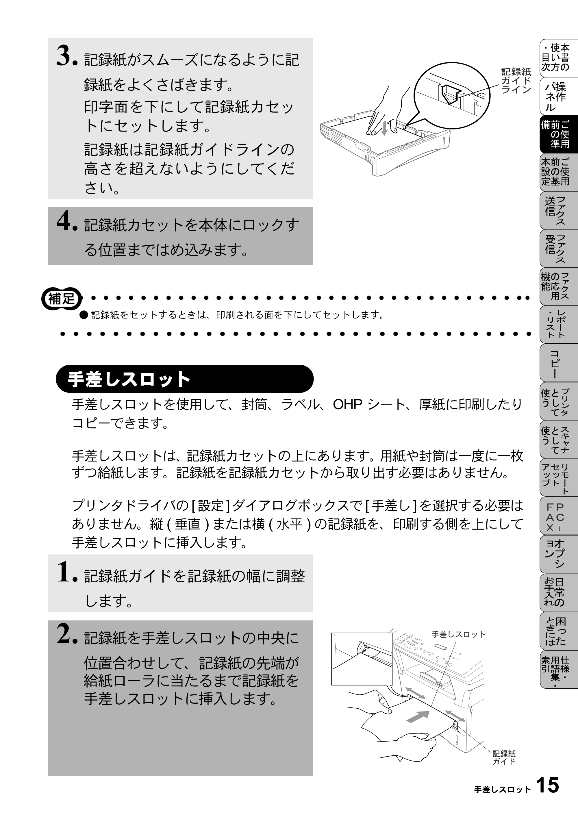 ブラザー MFC-9800J 取扱説明書(本体) — 手差しスロット — 原本ページ — 37ページ