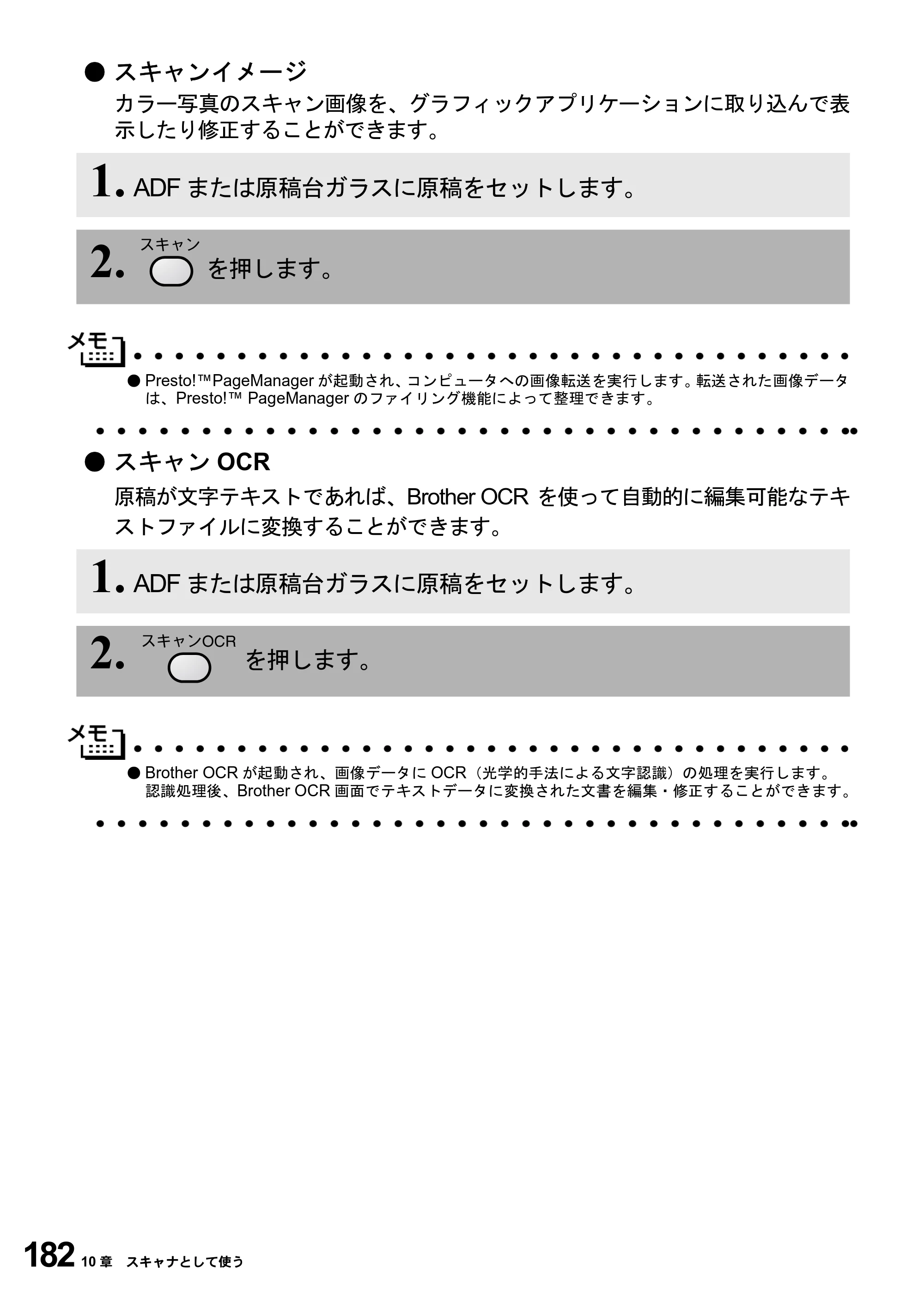 ブラザー MFC-9800J 取扱説明書（本体） — ● スキャンイメージ — 原本ページ — 204ページ