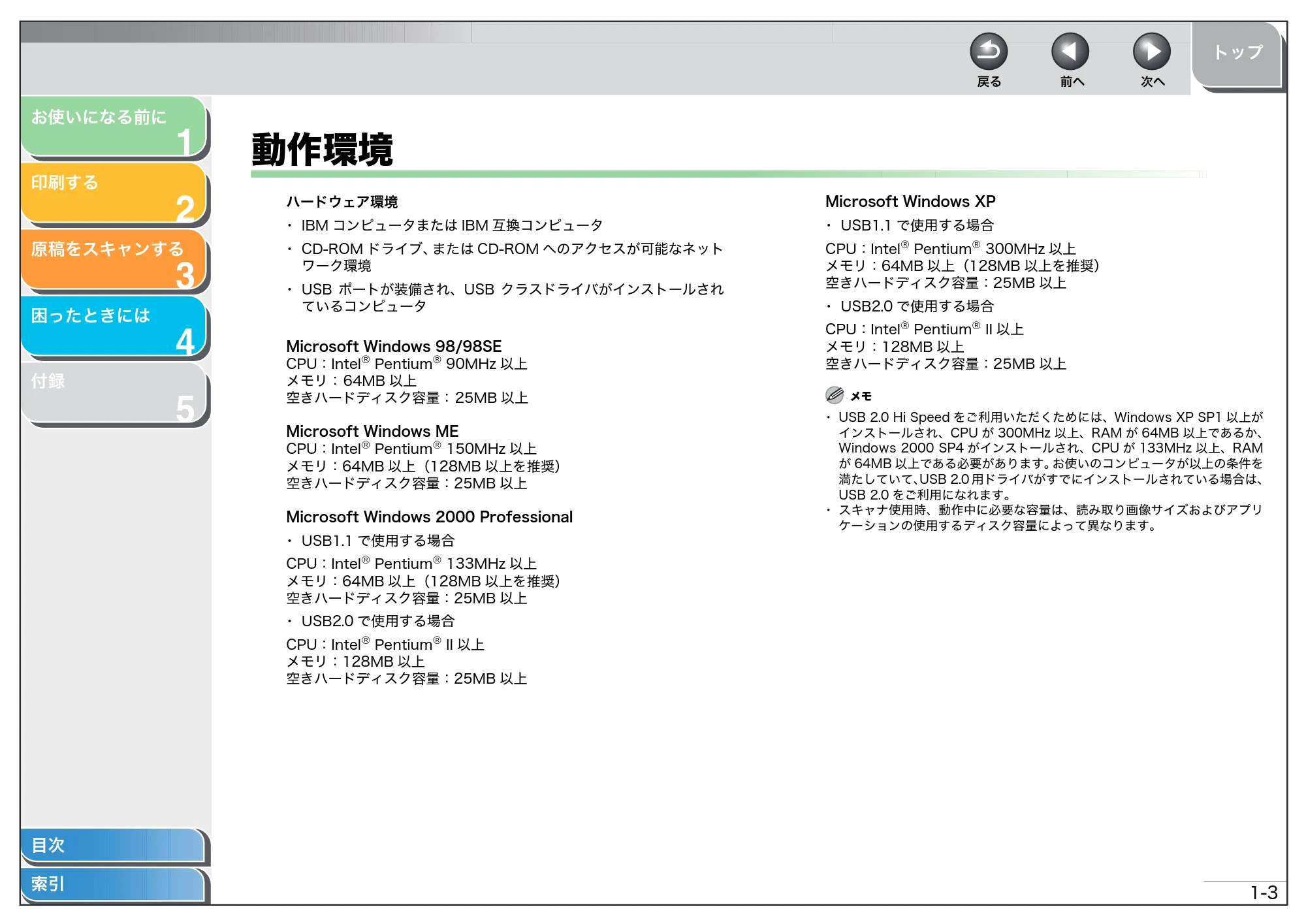 キヤノン MF3220 ソフトウエアガイド (PDF形式/9.54Mバイト) — 動作環境 — 原本ページ — 13ページ