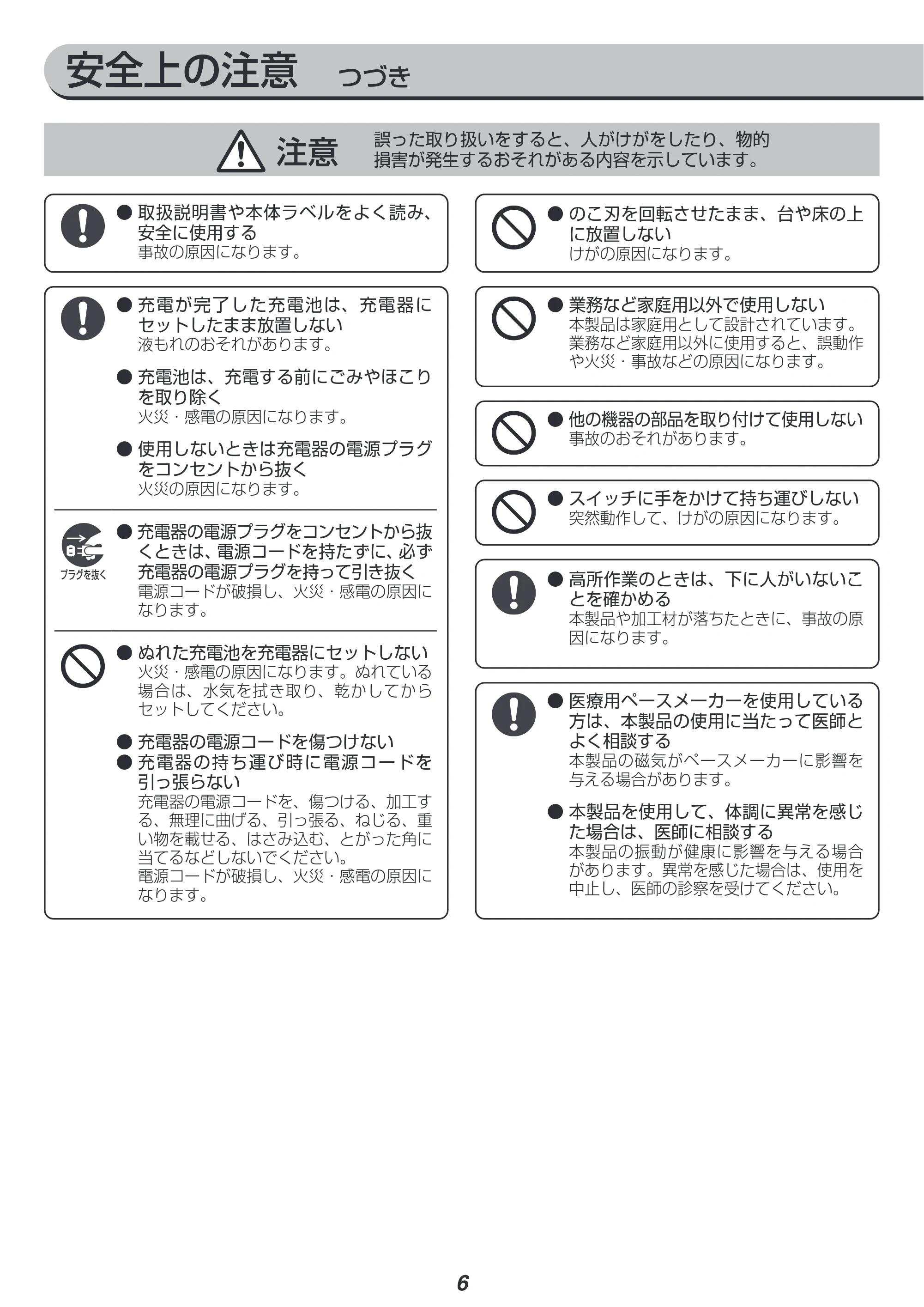 アイリスオーヤマ JSC140 取扱説明書 — 原本ページ — 6ページ