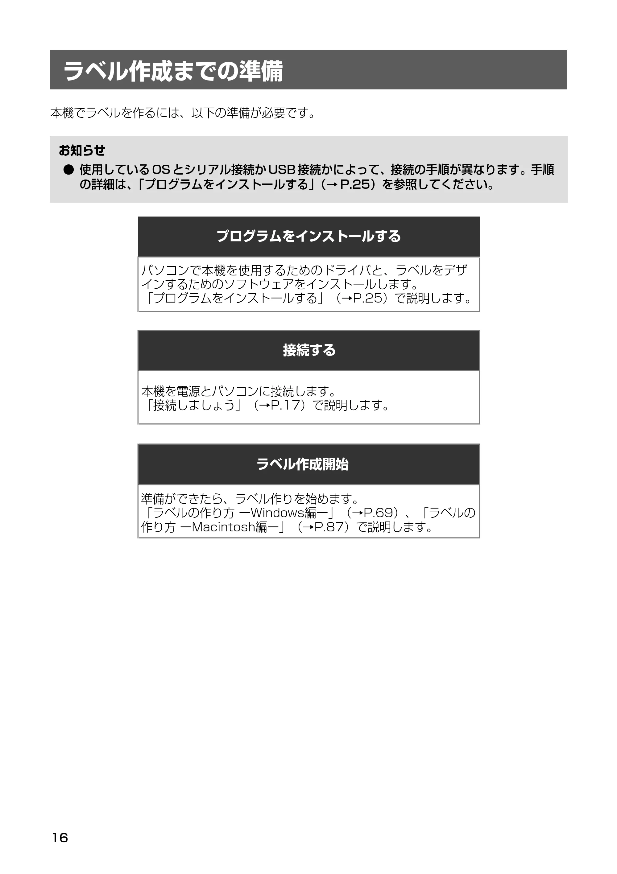 ブラザー PT-9500pc クイックリファレンスガイド — パソコンと接続する — 原本ページ — 18ページ