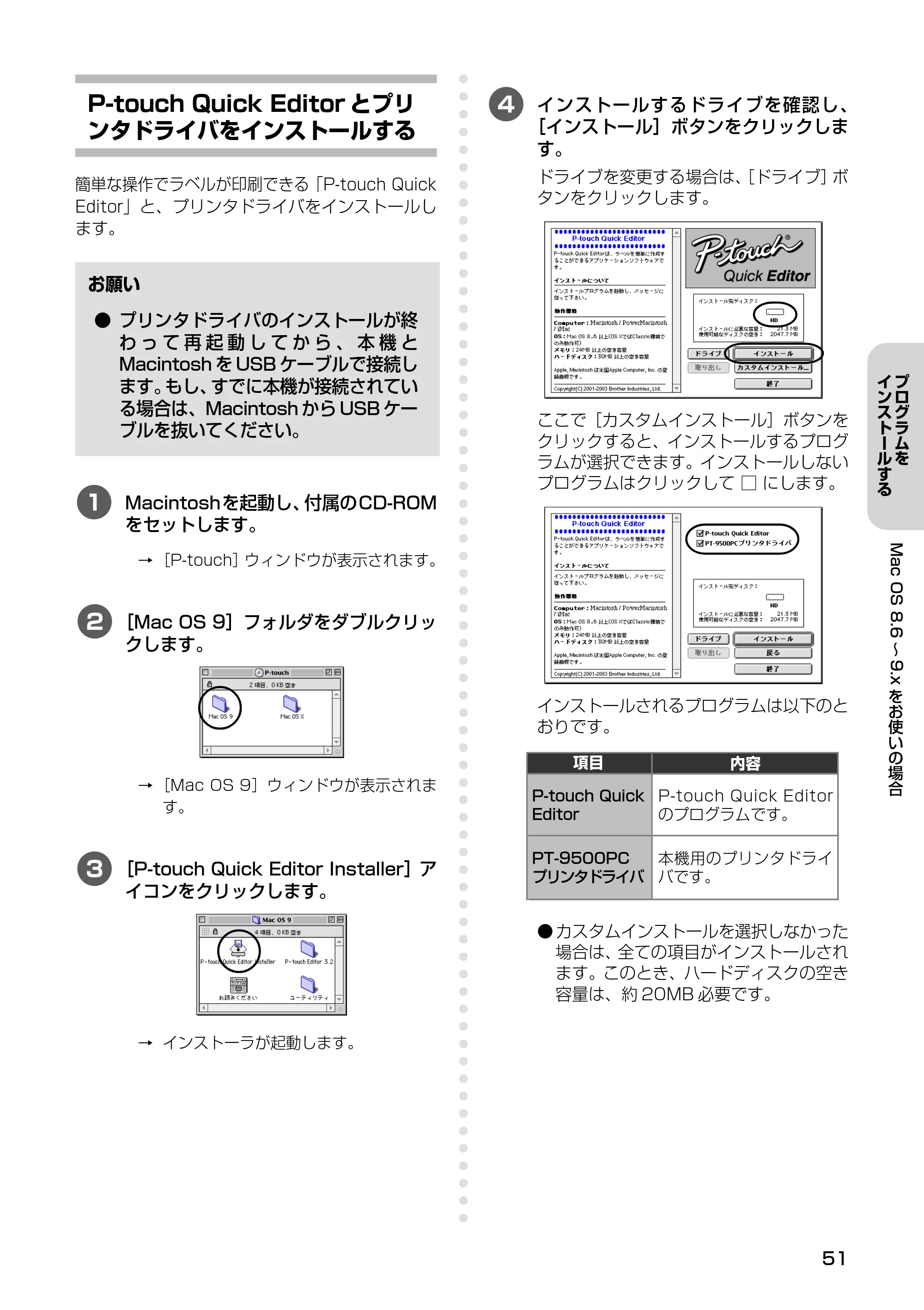 ブラザー PT-9500pc クイックリファレンスガイド — 原本ページ — 53ページ