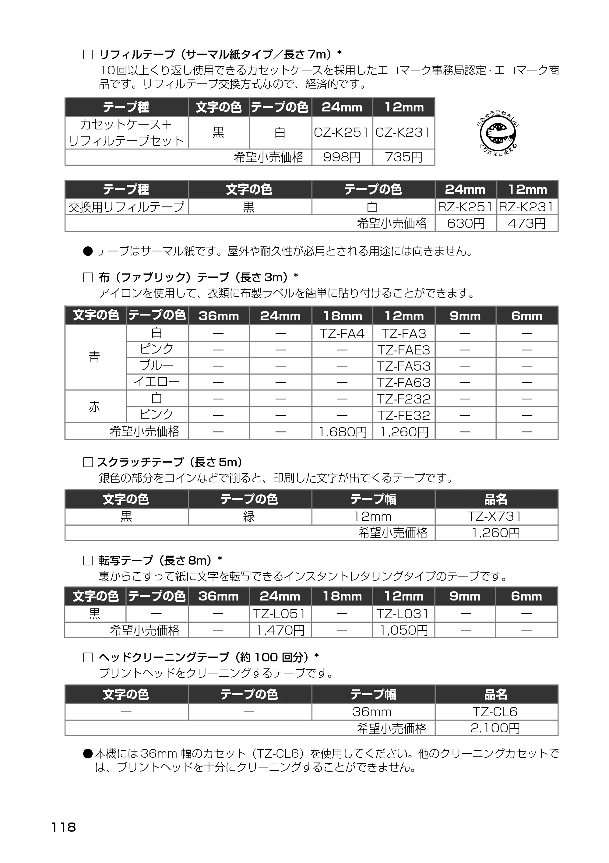 ブラザー PT-9500pc クイックリファレンスガイド — ご注文方法 — 原本ページ — 120ページ
