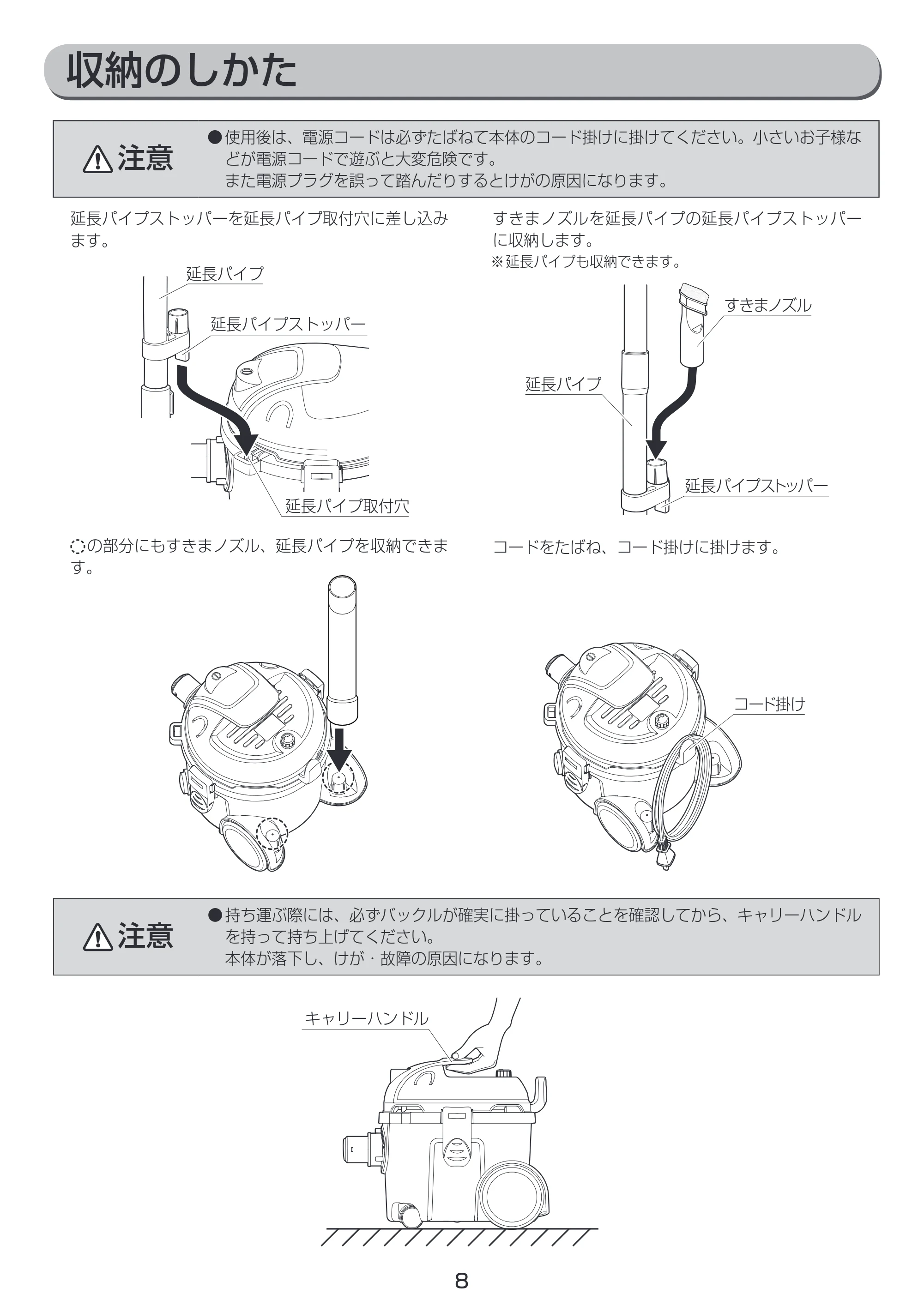アイリスオーヤマ GC-D1 取扱説明書 — 原本ページ — 8ページ