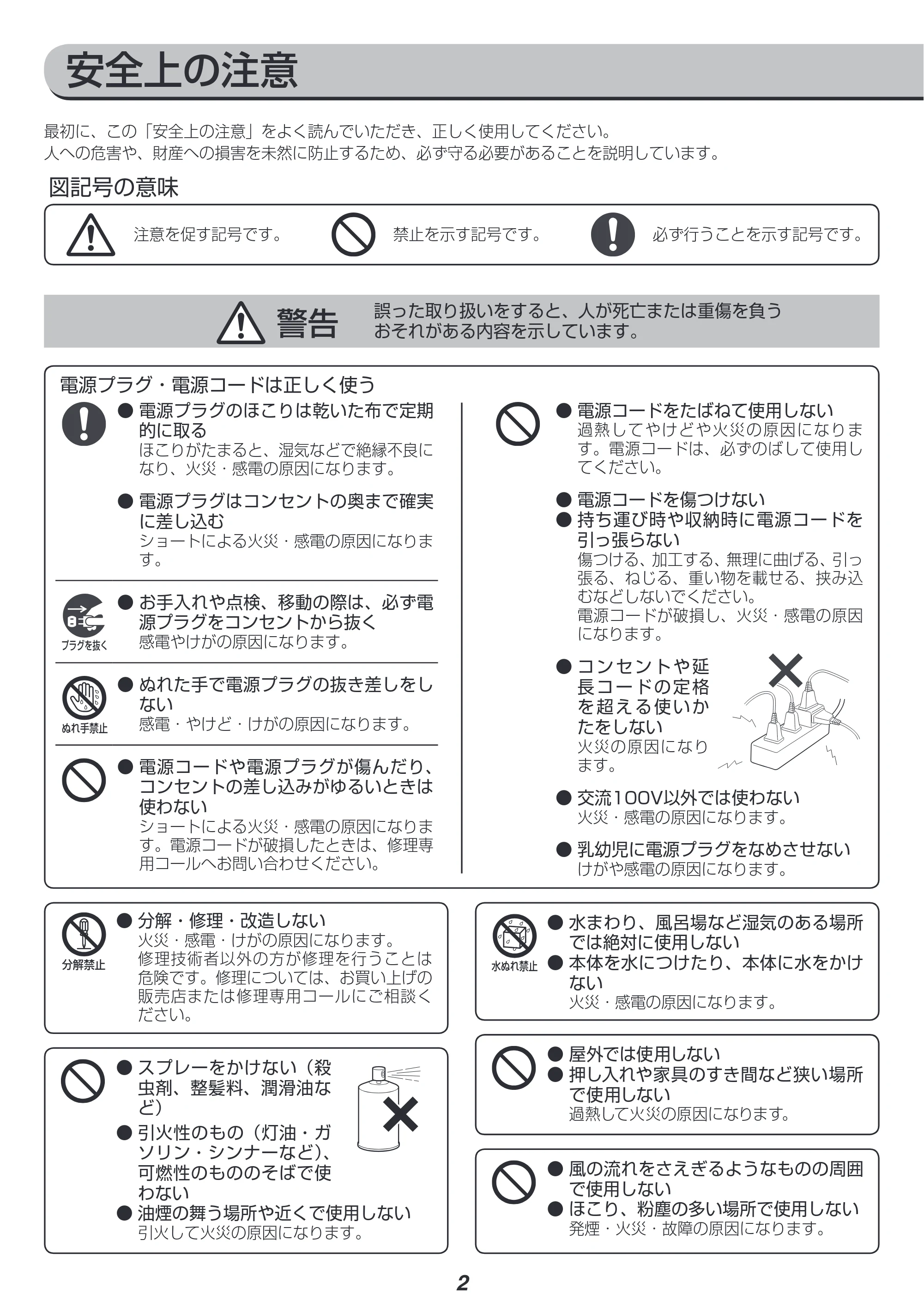 アイリスオーヤマ KIJD-I50 取扱説明書 — 原本ページ — 2ページ